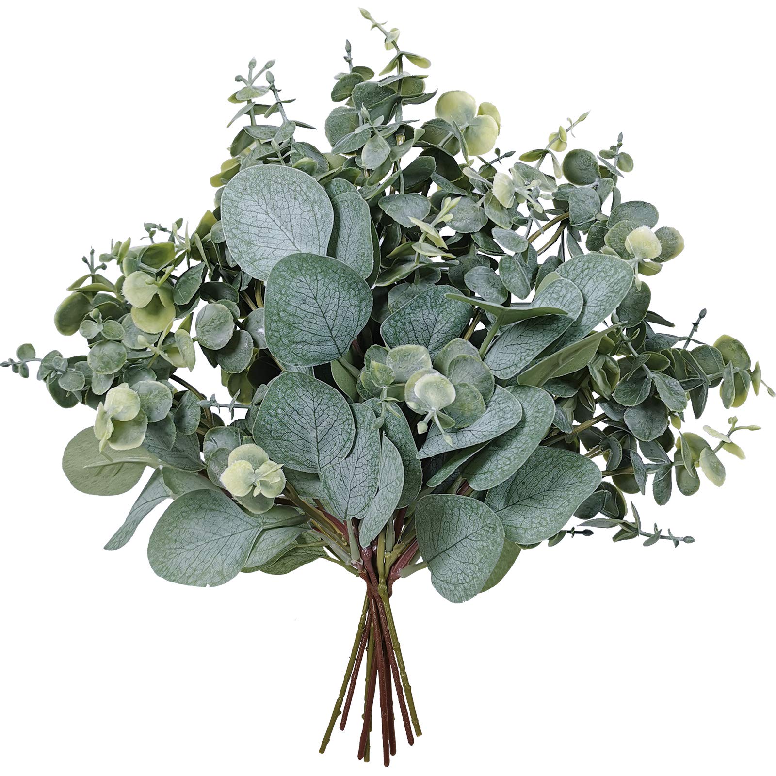 Mixed Eucalyptus Leaves Stems Artificial Silver Dollar Eucalyptus Leaves Stems Faux Eucalyptus Leaves Sprays for Floral Wreath Garland Bouquets Arrangement Wedding Greenery Decoration