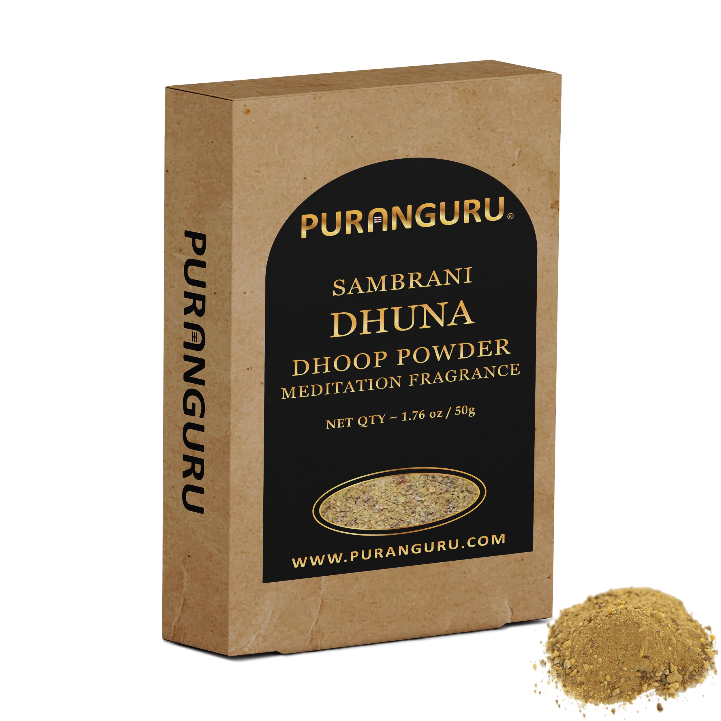 Sambrani Dhuna Dhoop Powder | 50g/1.76 oz | Money Drawing Incense | Natural Aromatic Protection | Spiritual Meditative Fragrance | Energy Cleansing Aromatherapy | Dhuni Dhoop Powder Granules