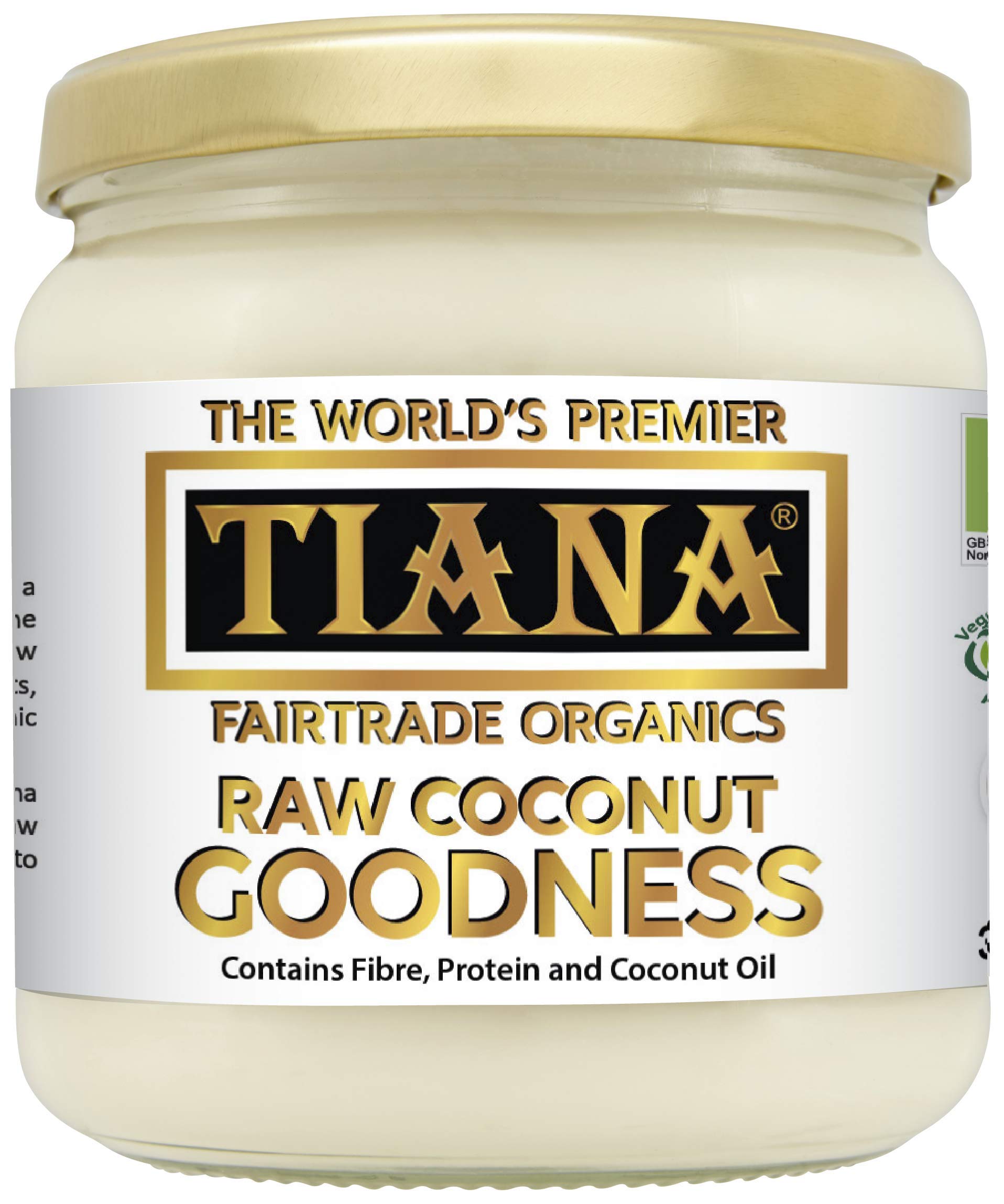 TIANA Fairtrade Organic Raw Coconut Goodness, Pure Unsweetened Coconut Flesh 350ml