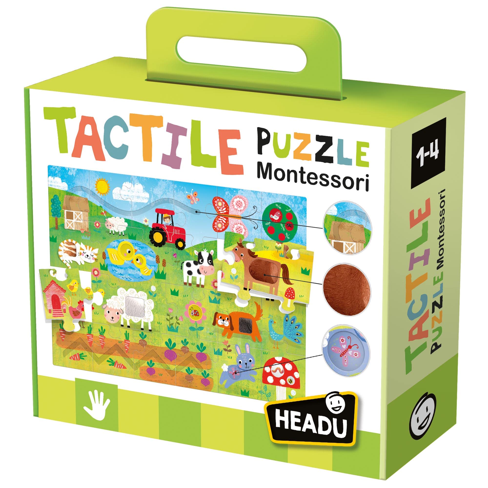 HEADU Tactile Puzzle Montessori Farm, Educational Toys for Boys and Girls Ages 1-99 Years Old, Toddler Learning Toys, Teacher Homeschool Supplies, Birthday