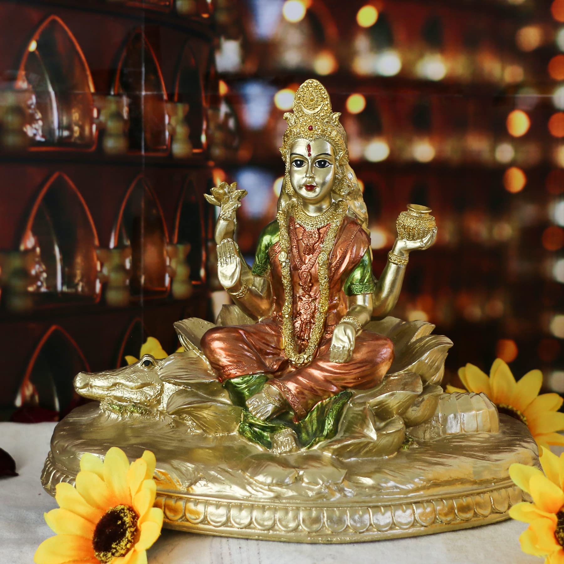 Buy Hindu Goddess Ganga Statue - Indian God Lord Ganges Sculpture India ...