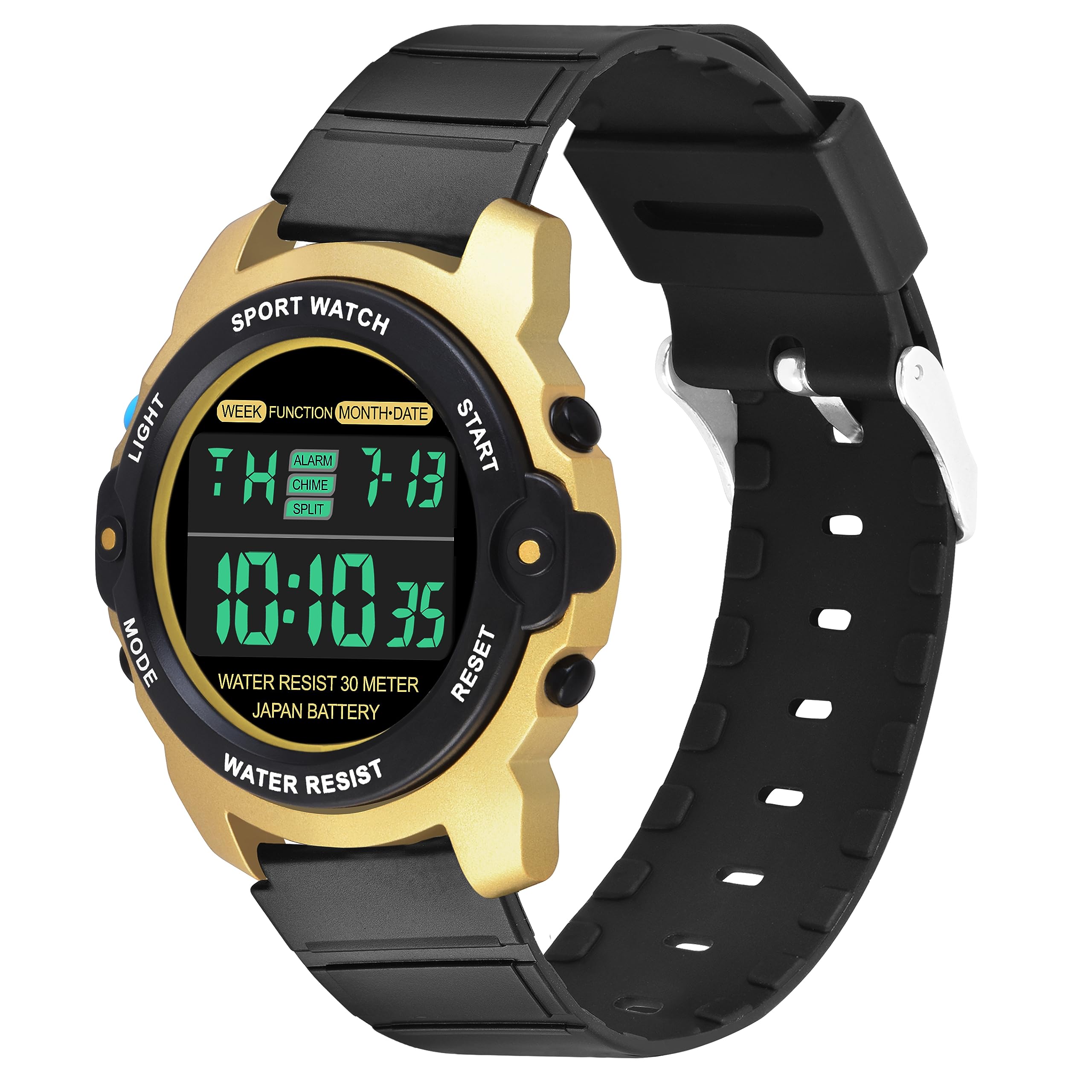 ShocknshopDigital Sports Slim Round Dial Unisex Multifunctional Watch for Men and Womens -WCH23