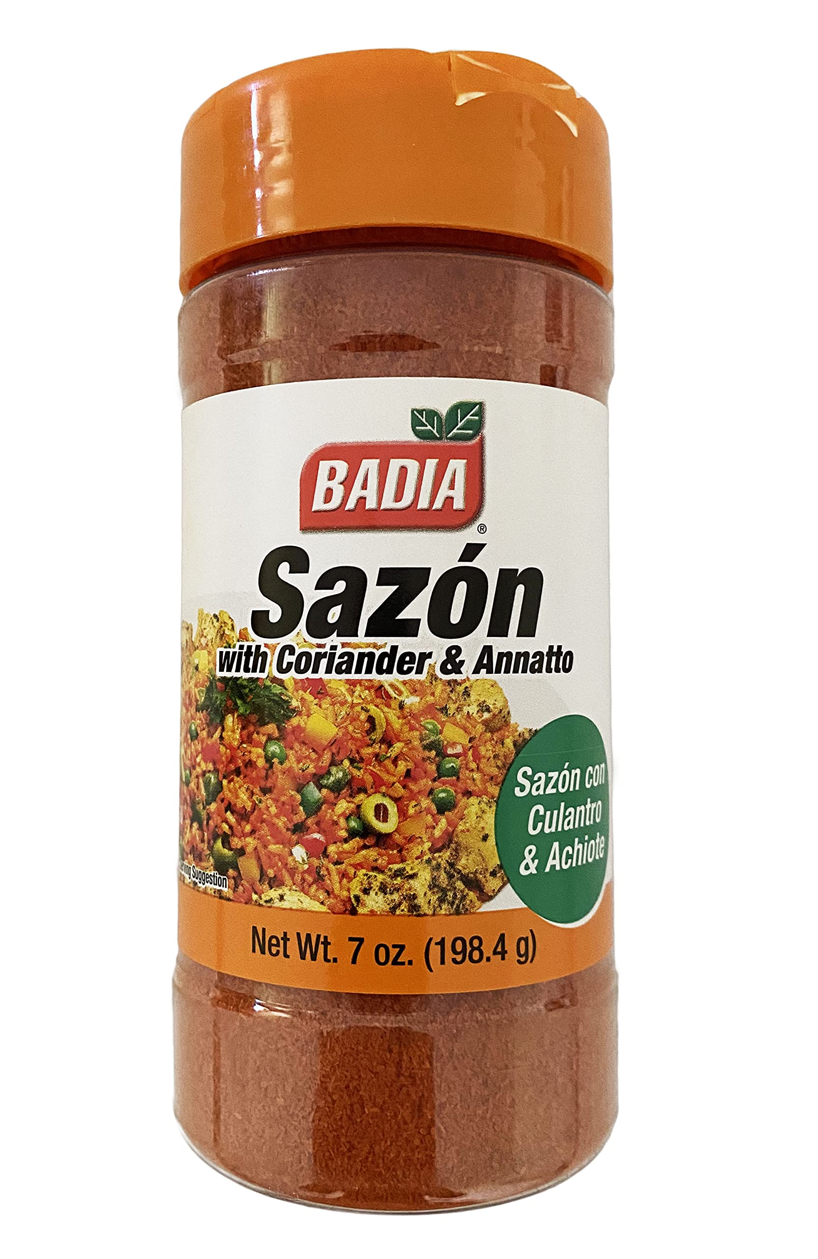 Badia 7 oz-Sazon Coriander & Annatto Seasoning / Culantro & Achiote Kosher