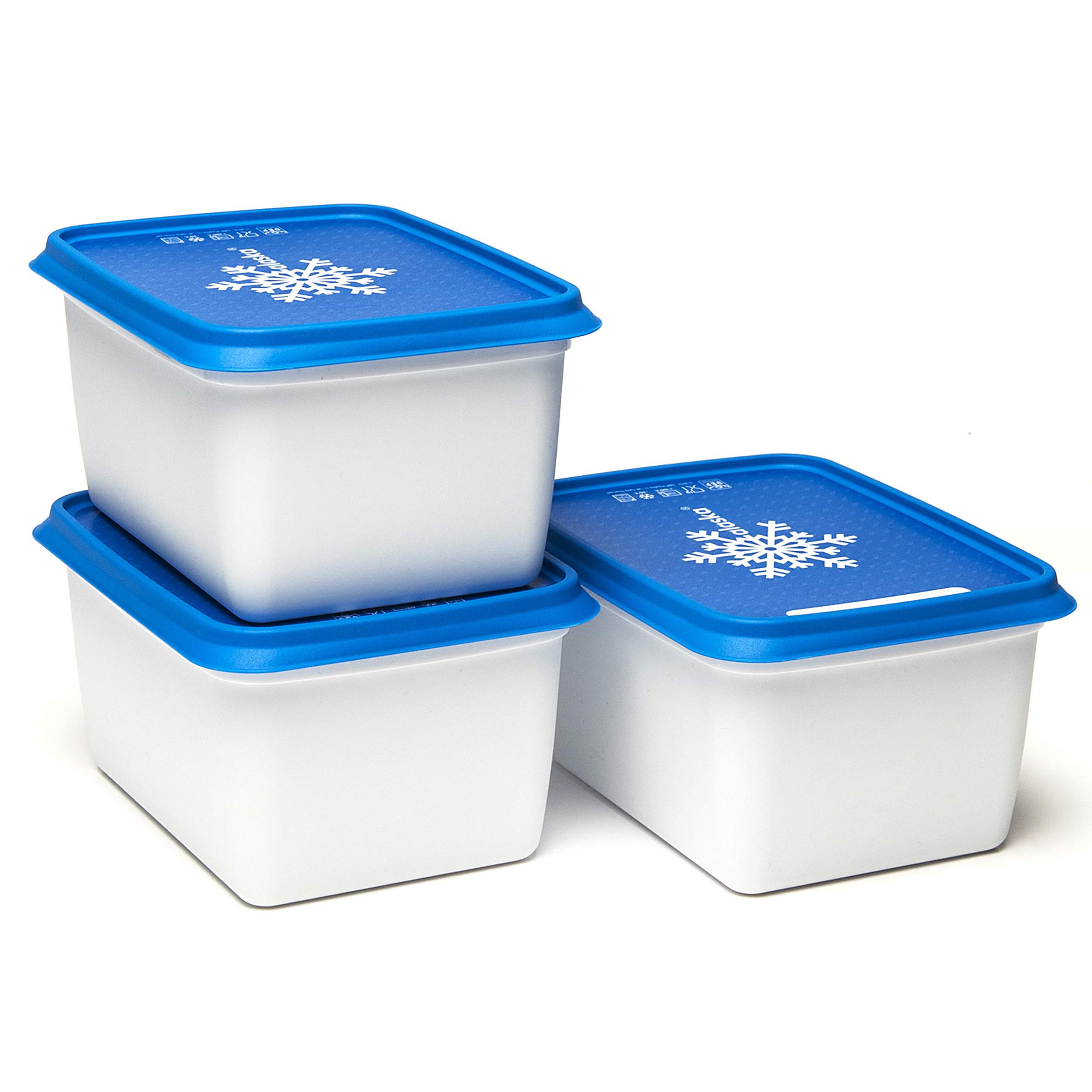 Amuse- Stackable and Unbreakable Alaska Commercial Grade Food Container set with Lid- Made in Europe (Set of 3-40 oz. each)