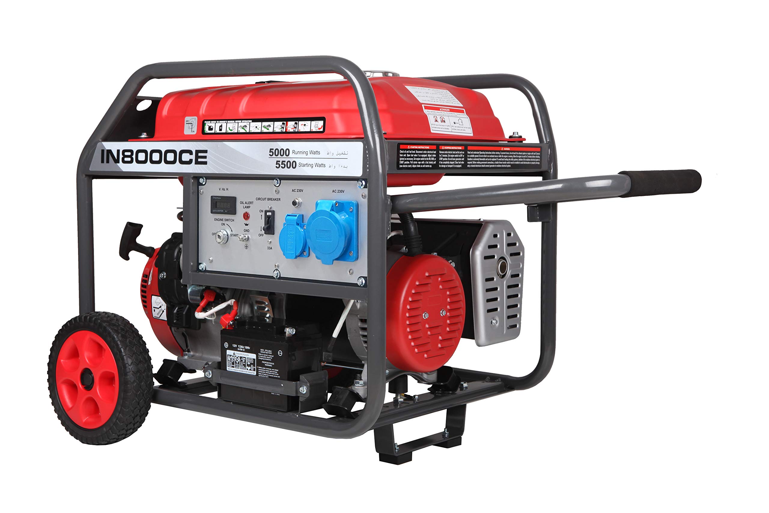 AiPower IN8000CE 5500-Watt Electric Start Gasoline Portable Generator