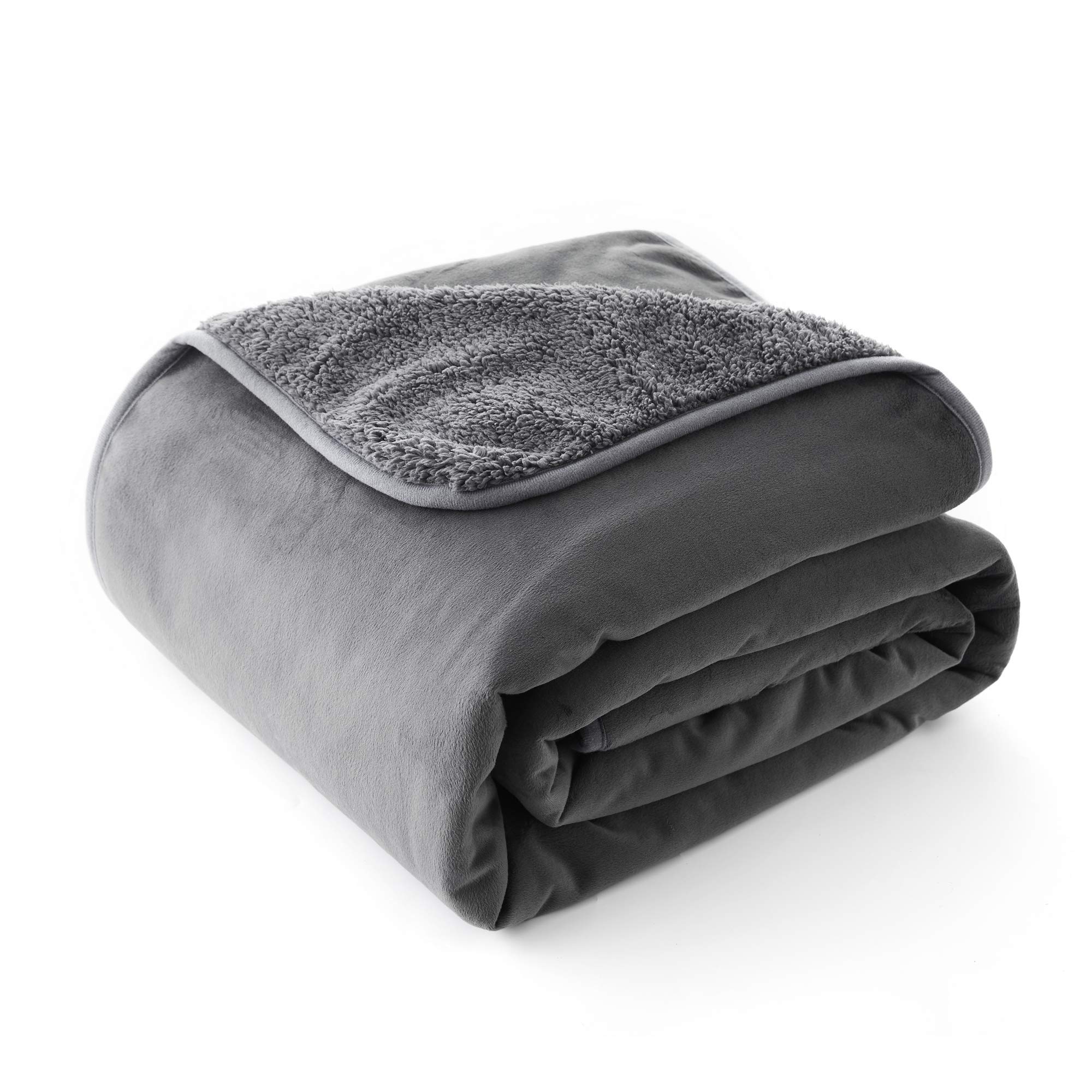 Allisandro Waterproof Dog Blanket 100x75cm, Grey Pee Proof Puppy Throws for Couch Sofa Bed Car, Pet Leakproof Cover Soft Sherpa Cushion Mat for Small Medium Large Puppy Dogs Cats