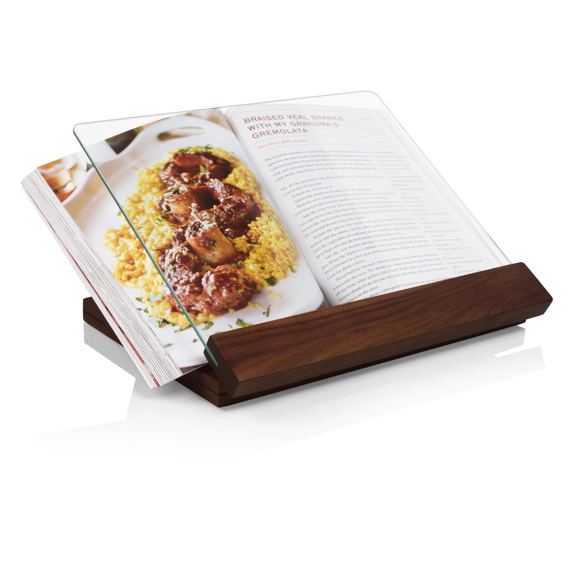 TOSCANA - a Picnic Time Brand Fabio Viviani Prodigio Acacia Wood Stand with Fabio's Signed Cookbook