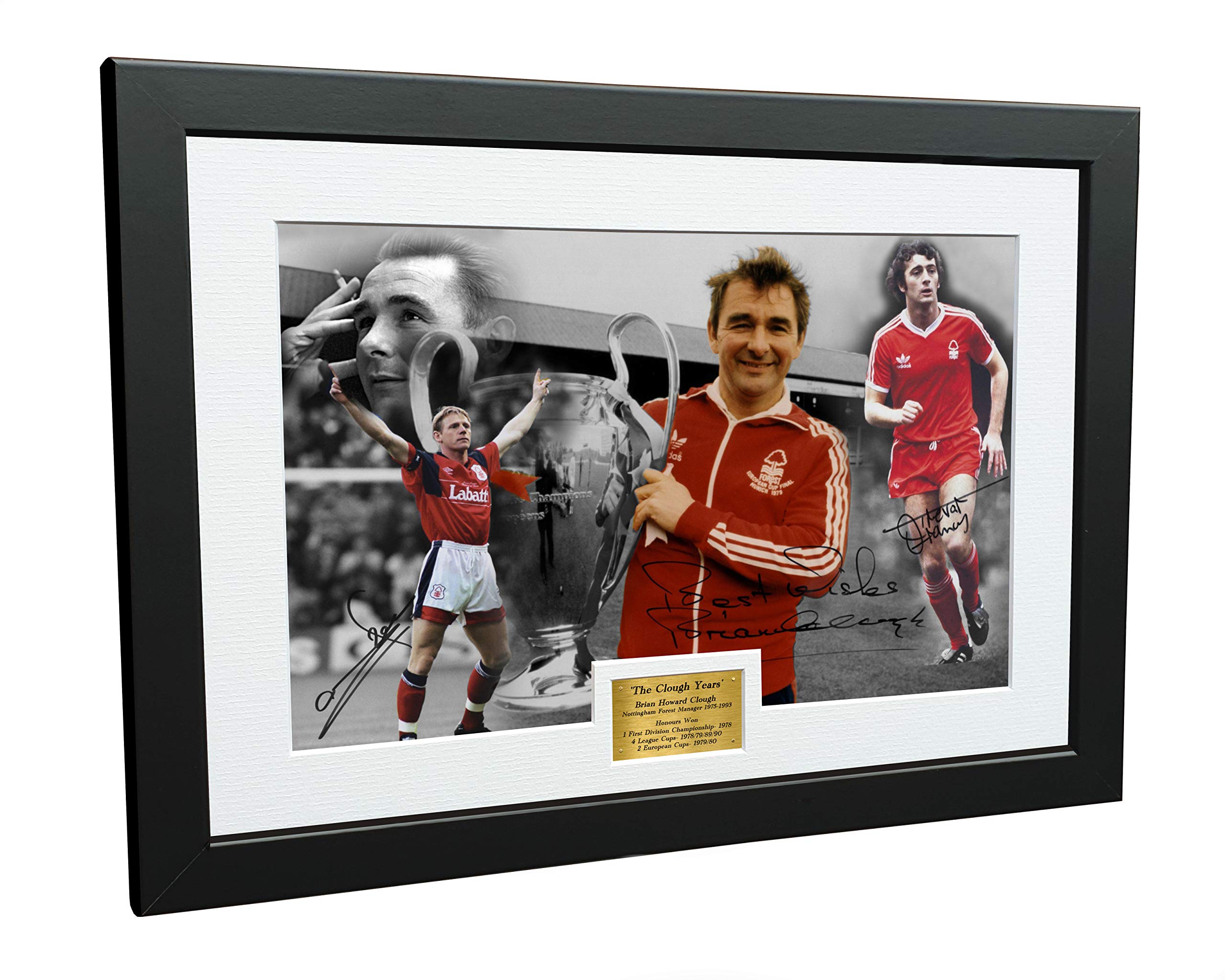 Kitbags & LockersBrian Clough 12x8 A4 Signed THE CLOUGH YEARS with Stuart Pearce and Trevor Francis -Nottingham Forest - Autographed Photo Photograph Picture Frame