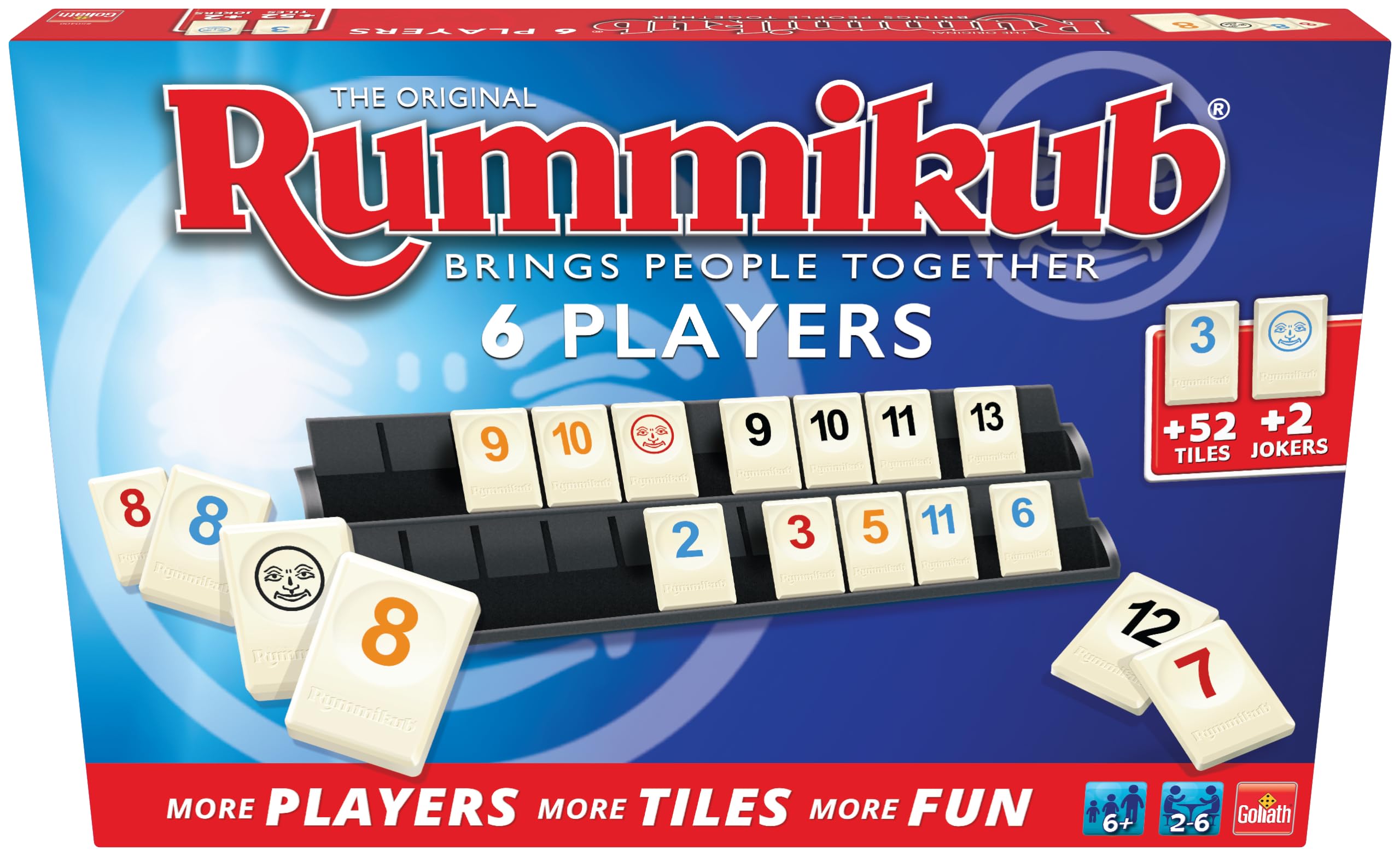 Rummikub Original 6 Players, A Partir de 6 Years, Multicoloured (Goliath 50412)