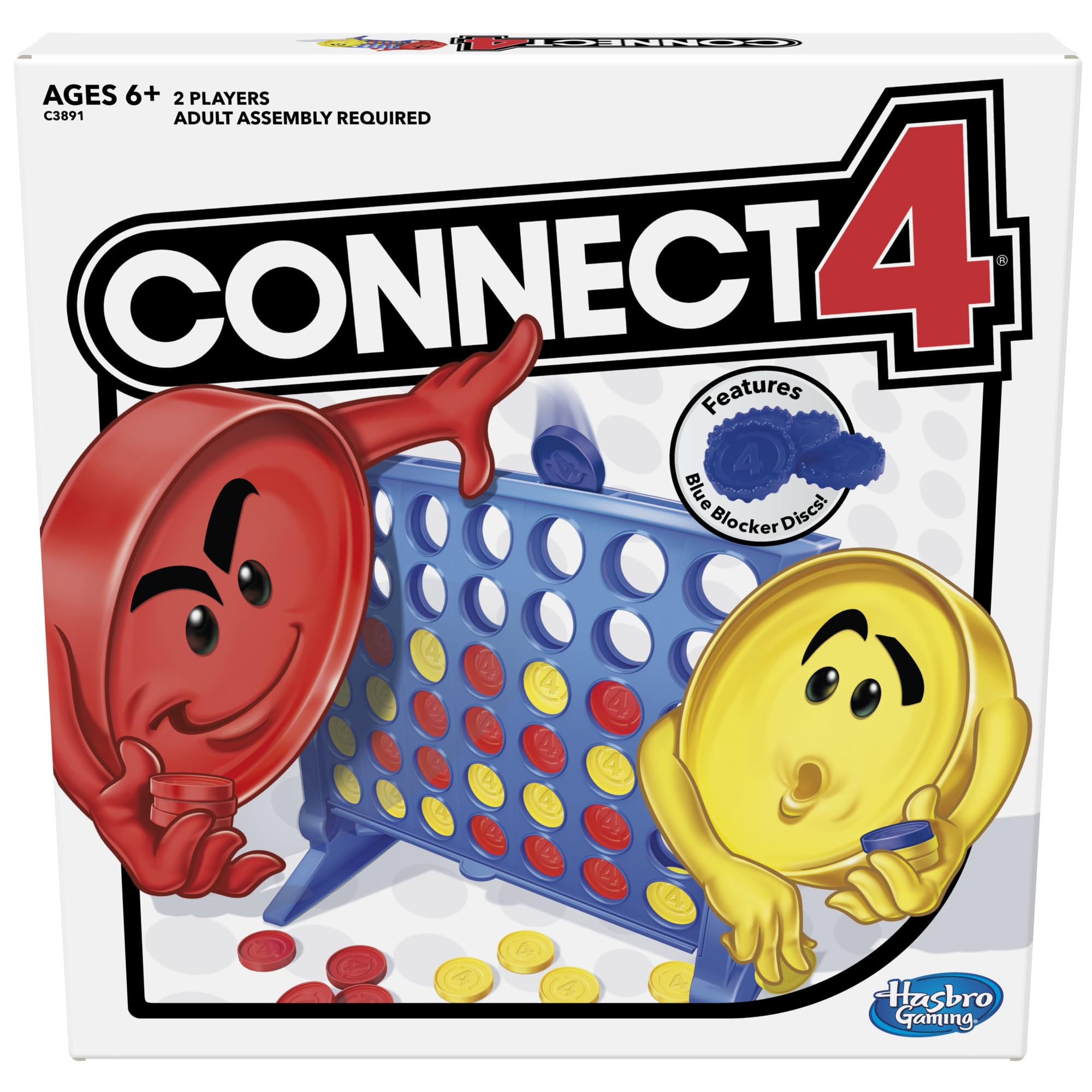 Hasbro Gaming Connect 4 Strategy Board Game for Kids | 2 Players for Boys & Girls | Ages 6+ (Amazon Exclusive)