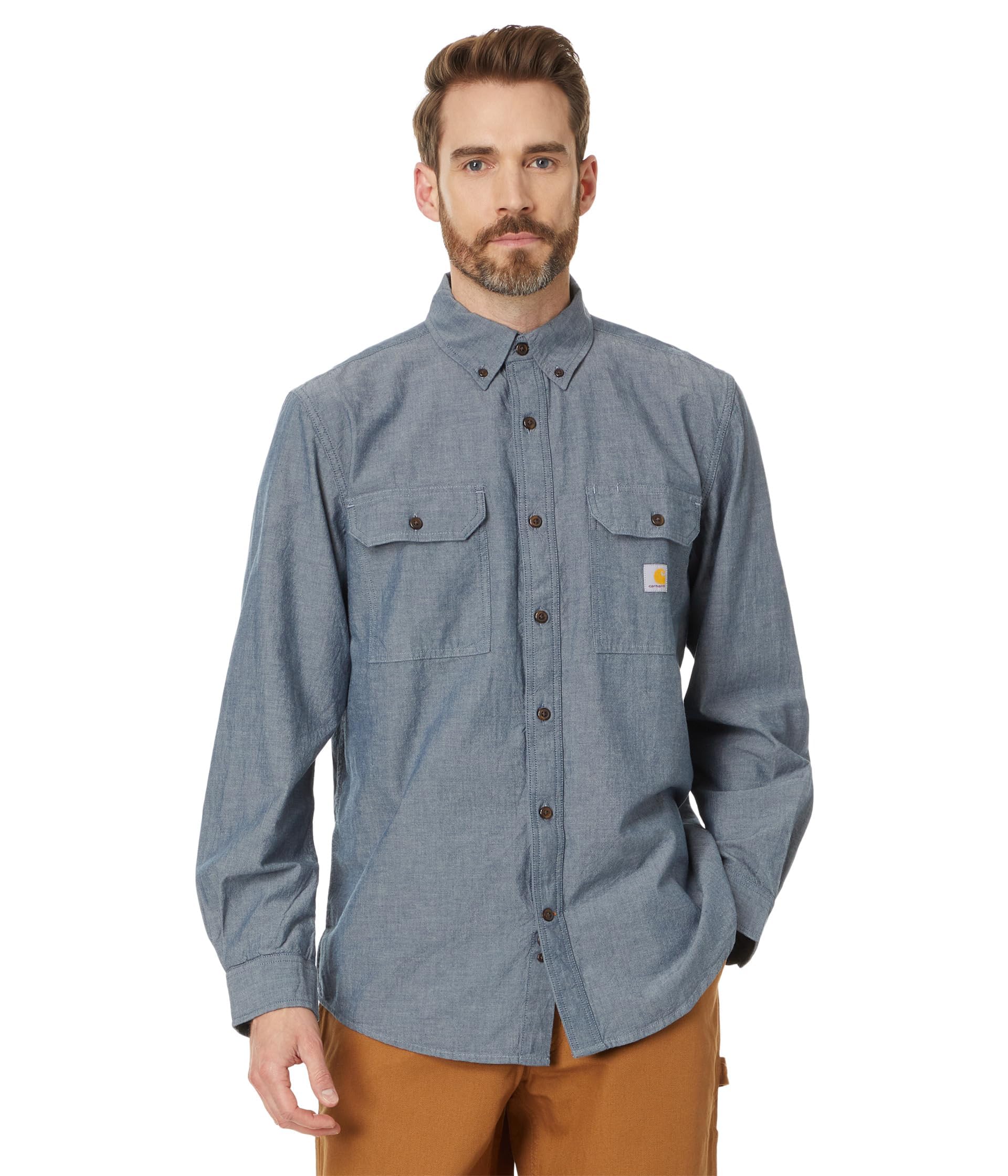 Carhartt Men's Loose Fit Midweight Chambray Long-Sleeve Shirt