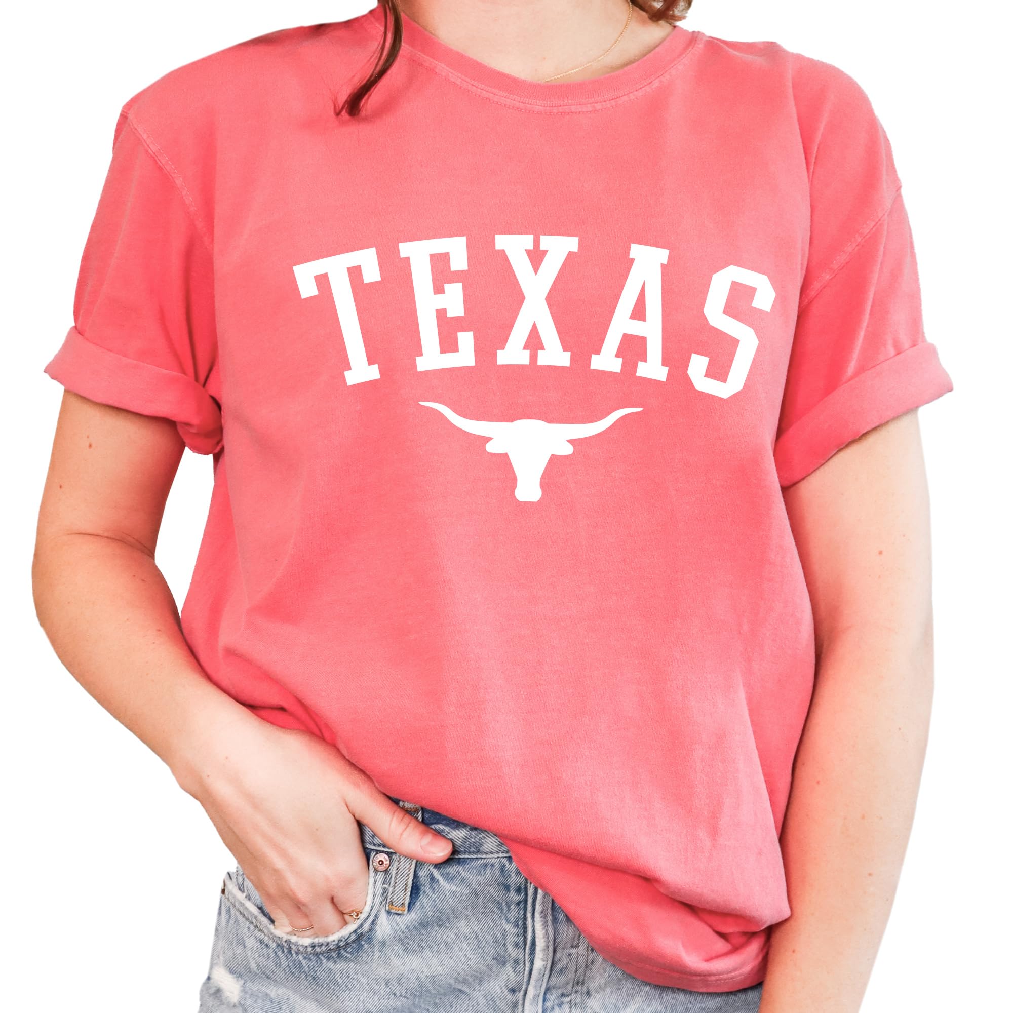 Tee TerritoryTexas Skull T-shirt:, Graphic Tee for Women, Men, Unisex, 100% Cotton