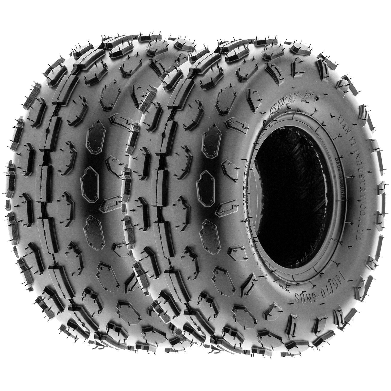 Set of 2 SunF A015 Sport-Racing ATV/UTV Tires 145/70-6, 6-PR