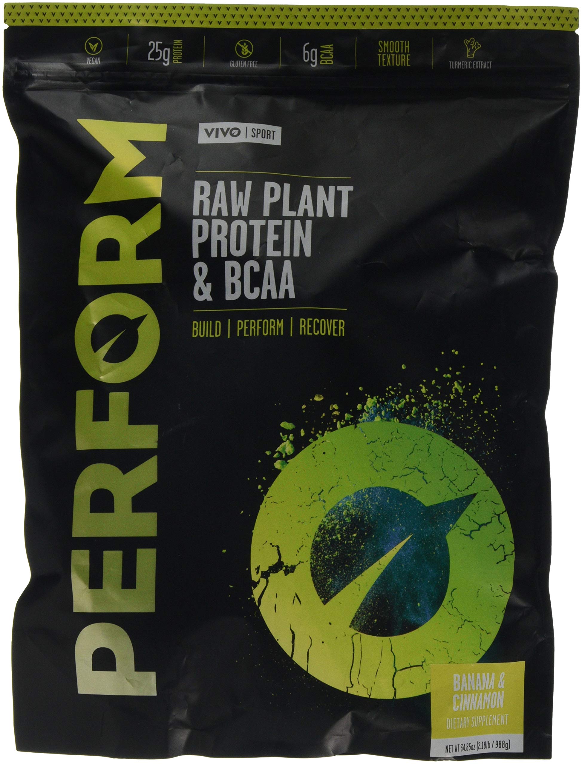 Vivo Perform Raw Plant Protein & BCAA Powder, Banana & Cinnamon