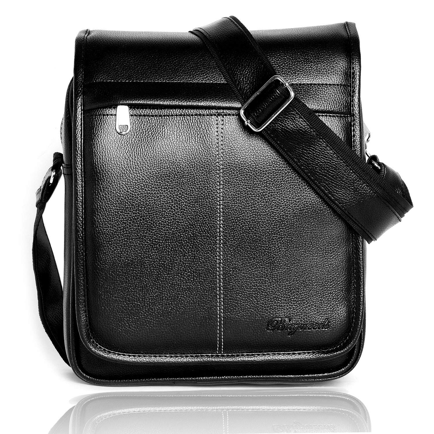 Bagneeds® Casual Crossbody Synthetic Leather Men Sling Bag (Black)