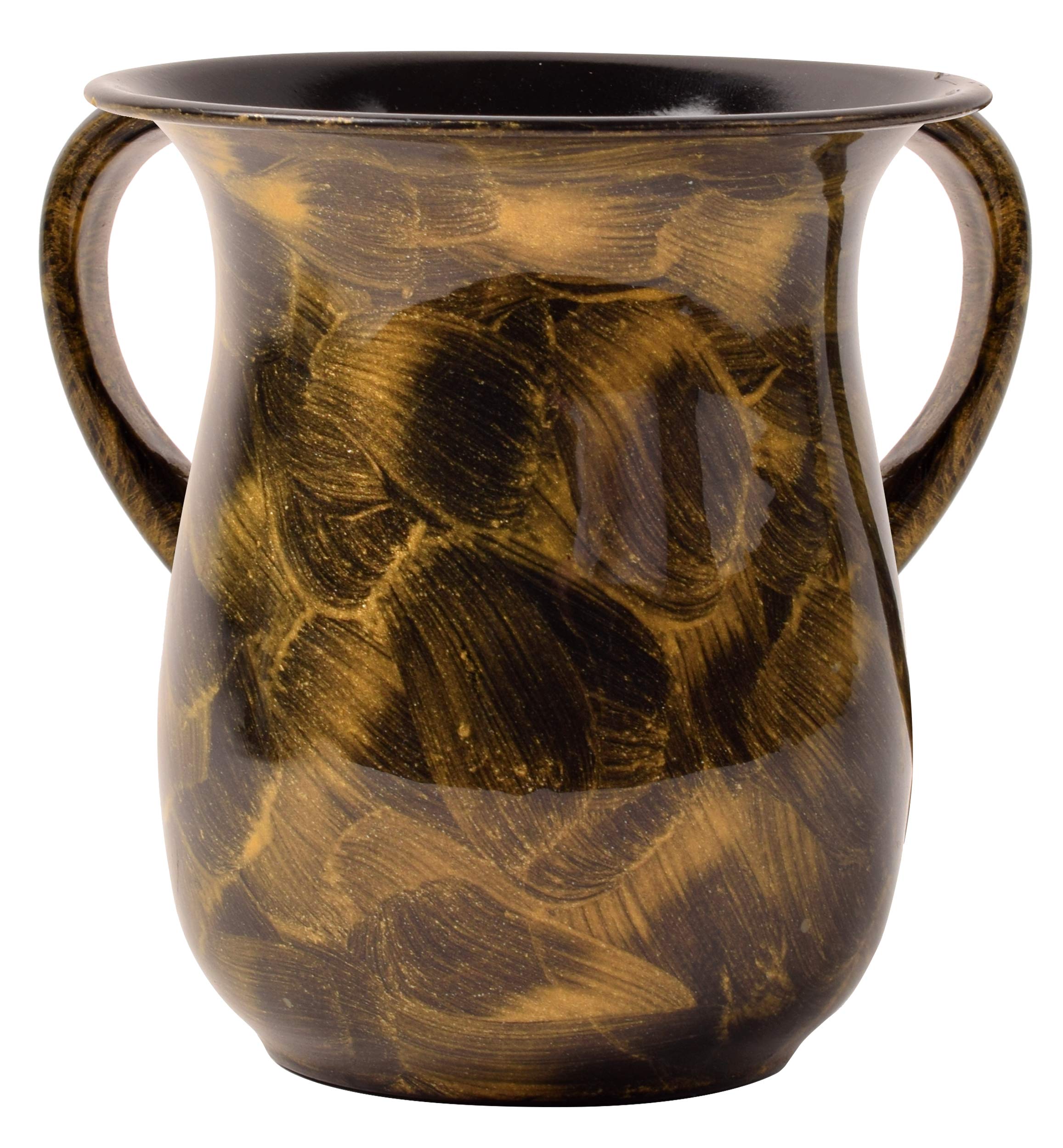 Stainless Steel Washing Cup - Smudged Black and Gold Netilat Yadayim Cup - Rust, Break and Crack Proof Negel Vasser Cup - Judaica Gifts for Home