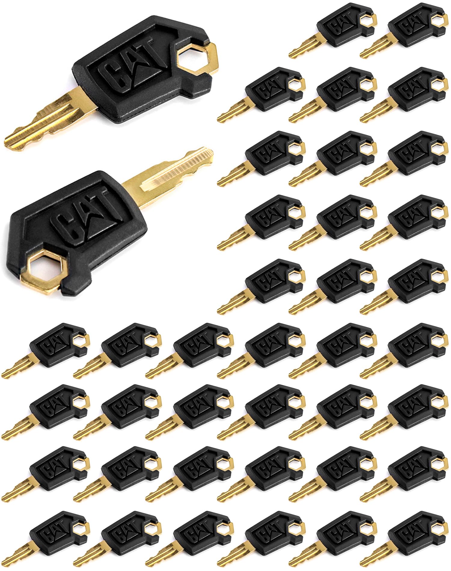 QWORK5P8500 Cat Keys, 40 Pack Ignition Keys for Caterpillar Heavy Equipment