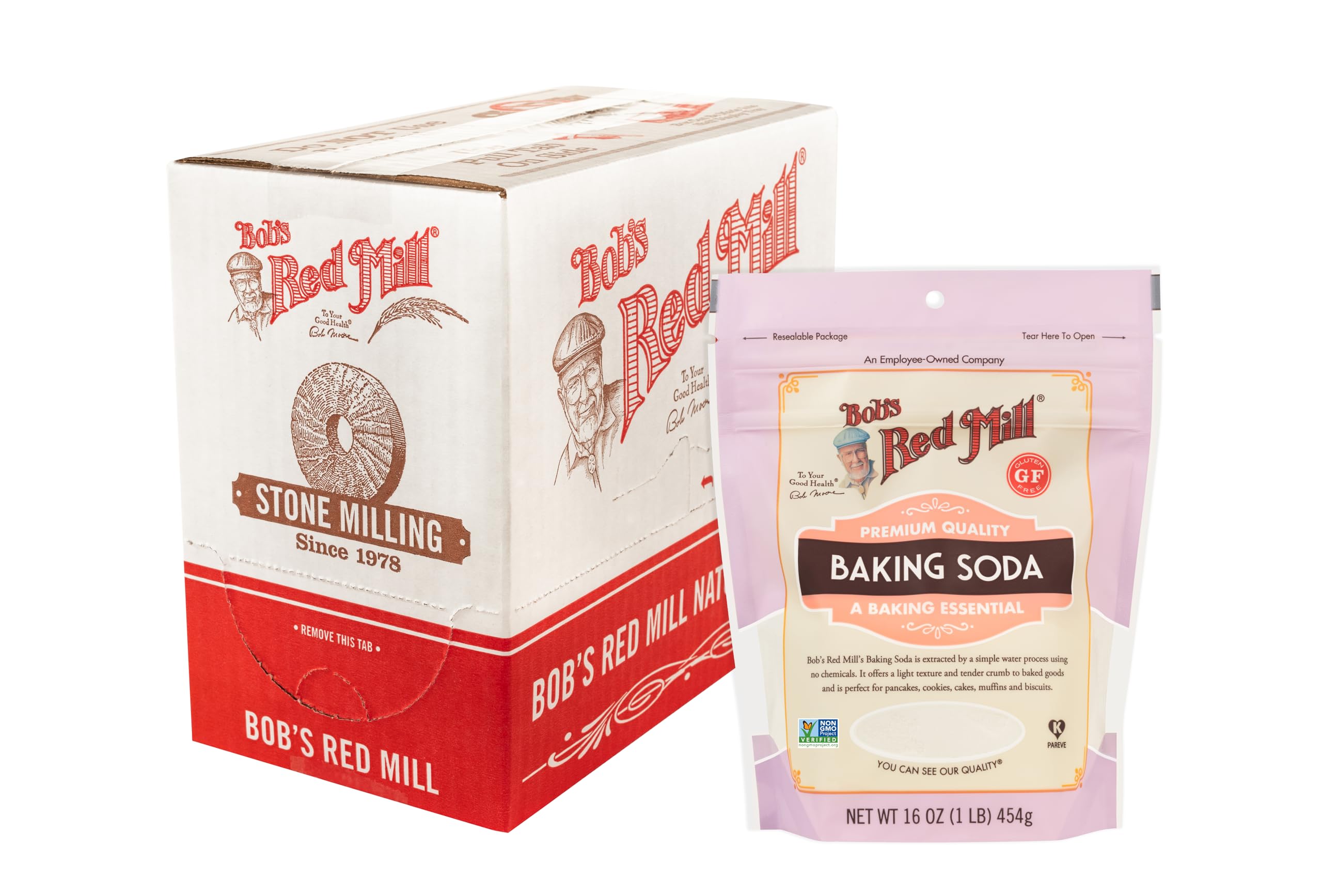 Bob's Red MillBaking Soda - 1 Pound (Pack of 4), Non GMO, Gluten Free, Vegan, Kosher, Paleo Friendly