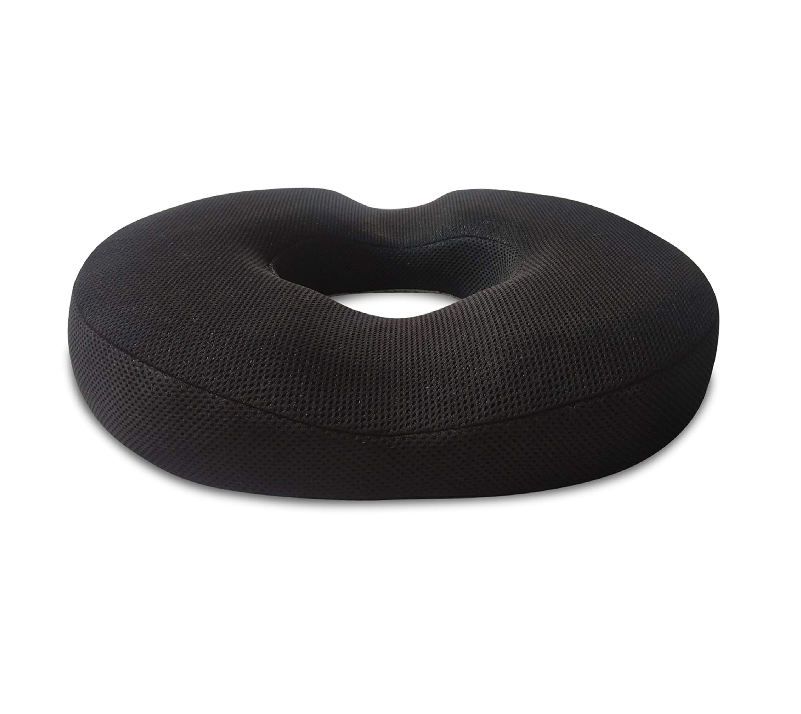 The White Willow Donut Pillow for Tailbone Pain-Coccyx Seat Cushion for Chair-Hemorrhoid & Piles Pillow-Car Seat Donut Cushion-Medium Firm HR Memory Foam Orthopedic Coccyx Ring Pillow-Above 60KG