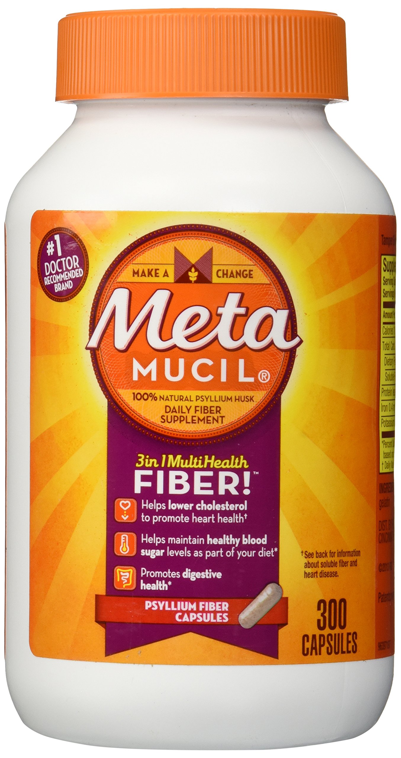 Metamucil Fibre Supplement - 300 Capsules