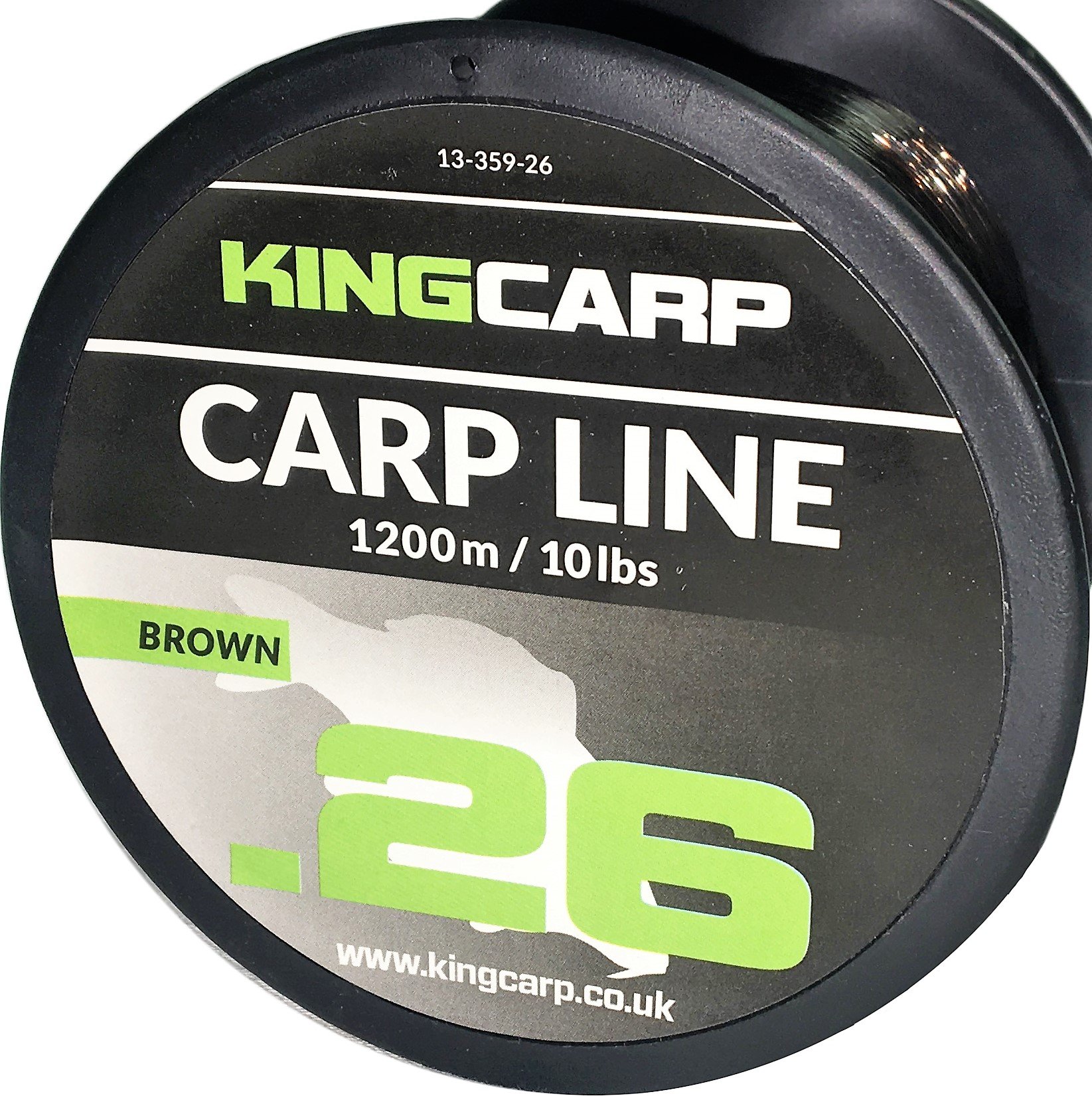 KING CARP - 1200m Bulk Spools of Carp Mono of Extra Strong Monofilament Carp & Specimen Coarse Fishing Line (MURKY BROWN) - Comes in 10, 12, 15 & 20lbs Breaking Strains