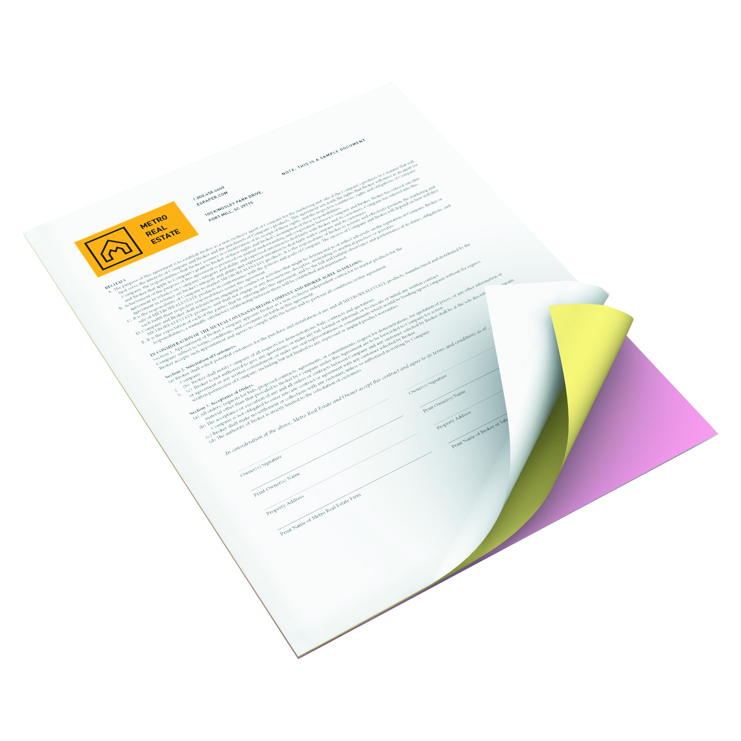 Xerox3R12424 Premium Digital Carbonless Paper, 8-1/2 x 11, Pink/Canary/White, 1,670 Sets