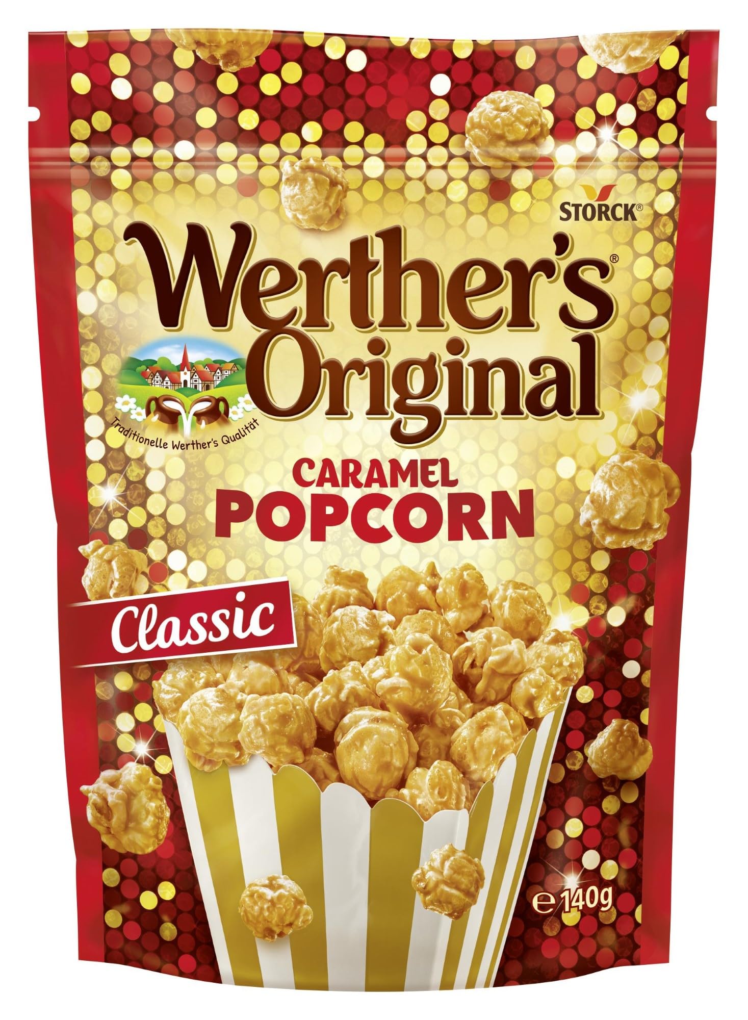 Werther's Original Caramel Popcorn Classic Caramel Flavour, 140 g (Pack of 1)