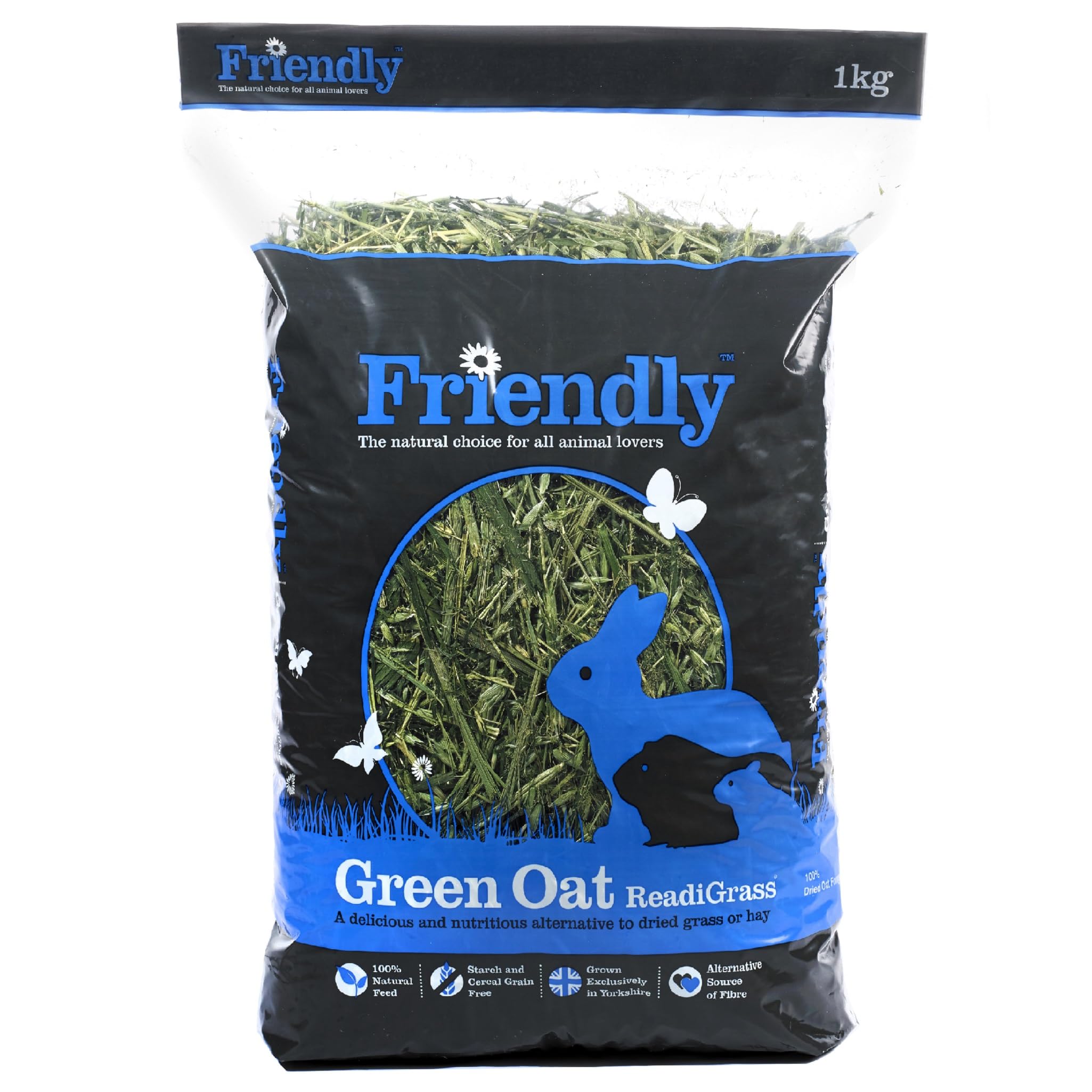 Friendship Estates Ltd Friendly green HAFER readigrass for small animals 1 kg (pack of 4 pcs.)