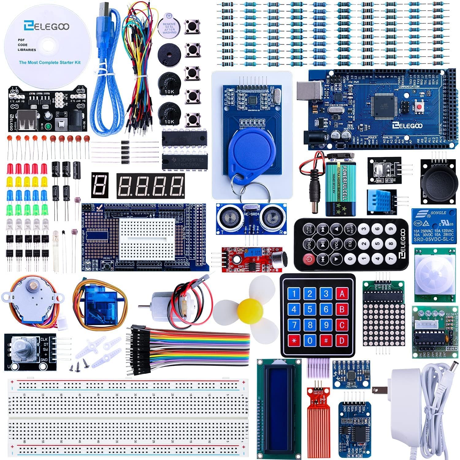 ELEGOOMega 2560 Project The Most Complete Ultimate Starter Kit w/TUTORIAL Compatible with Arduino IDE