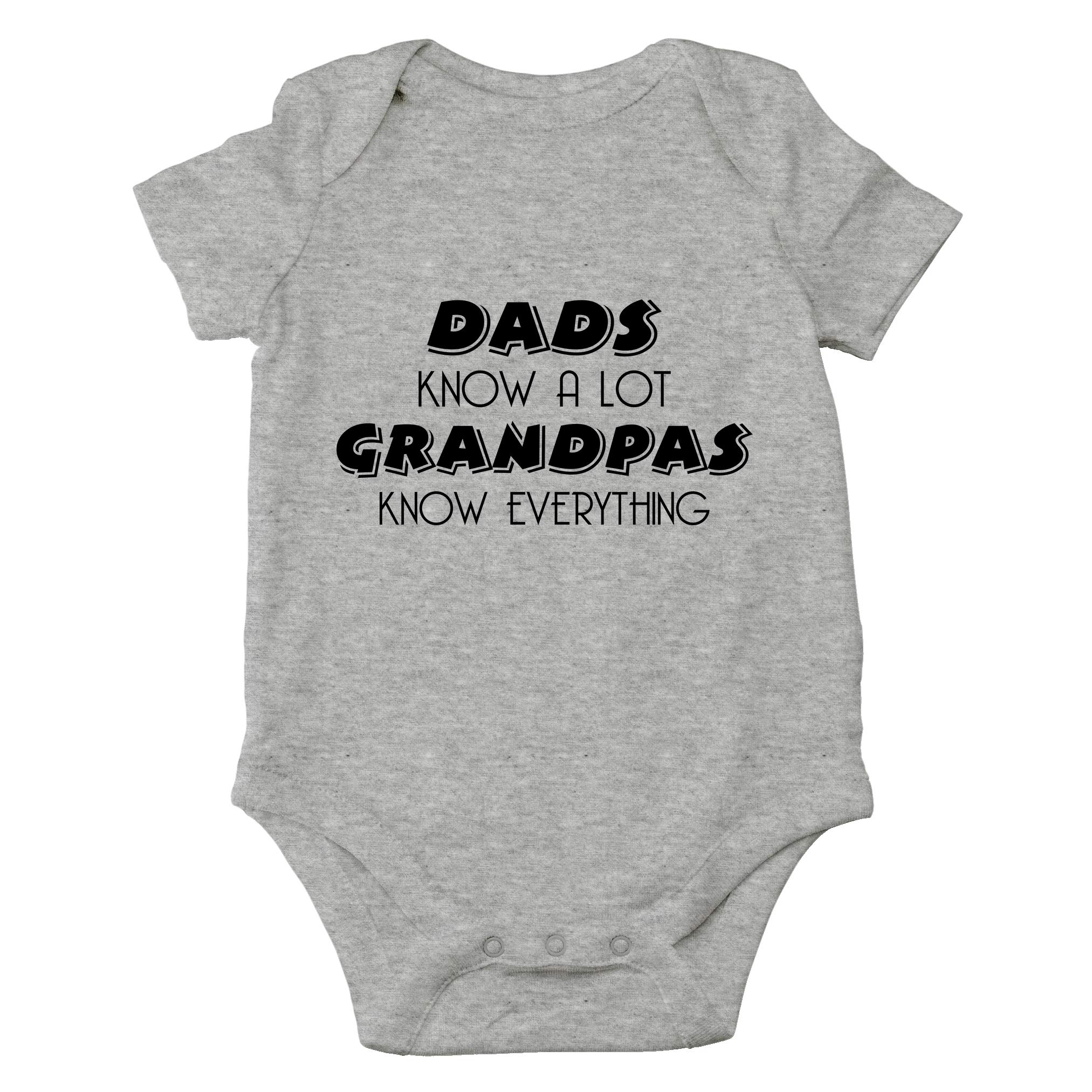 AW Fashions Dads Know A Lot, Grandpas Know Everything Baby Bodysuit Newborn Clothes Cute Boy Outfits