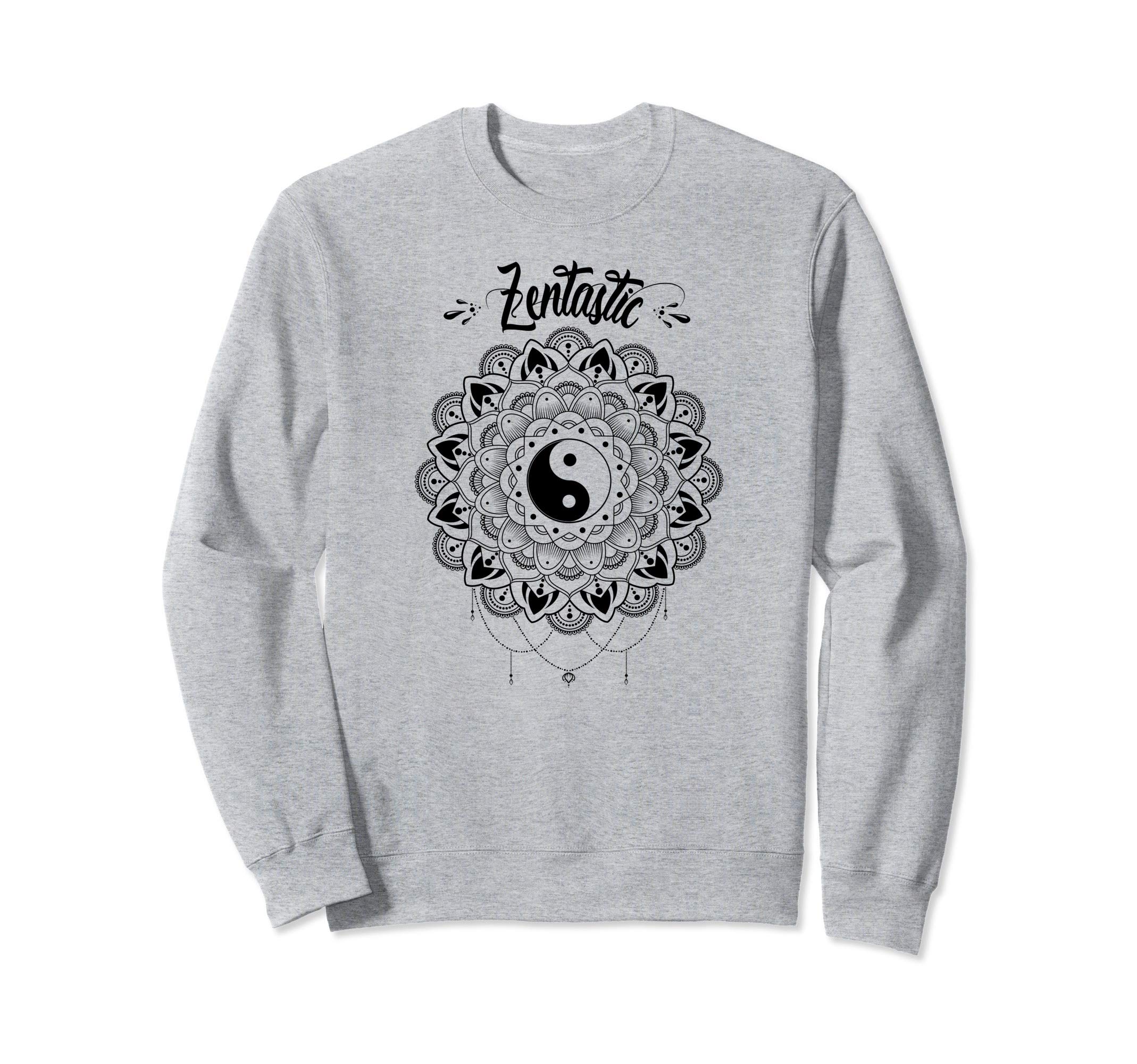 Zentastic Zen Yin Yang Meditation Mandala w/ Dangles Sweatshirt