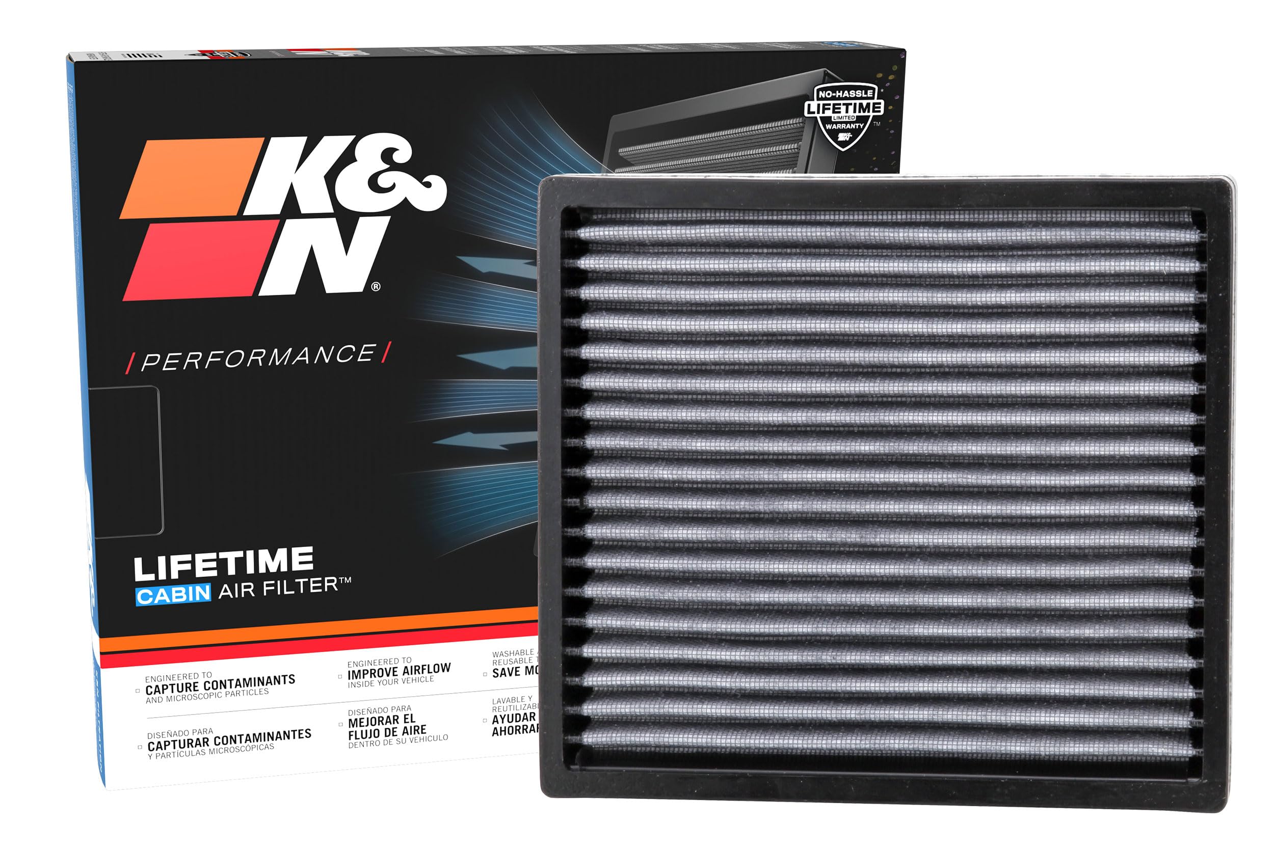 K&N Premium Cabin Air Filter: High Performance, Washable, Clean Airflow to your Cabin: Compatible with Select 2000-2019 Toyota/Subaru/Land Rover/Jaguar/Lexus/Scion Vehicle Models, VF2000