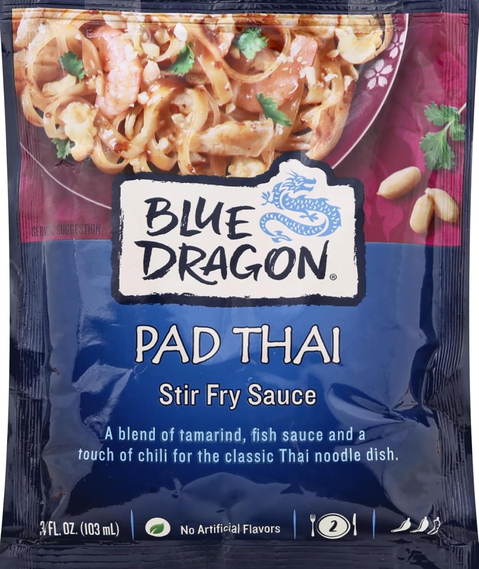 Blue Dragon Stir Fry Sauce, Pad Thai, 3.4 Fl. Ounce (Pack of 1)