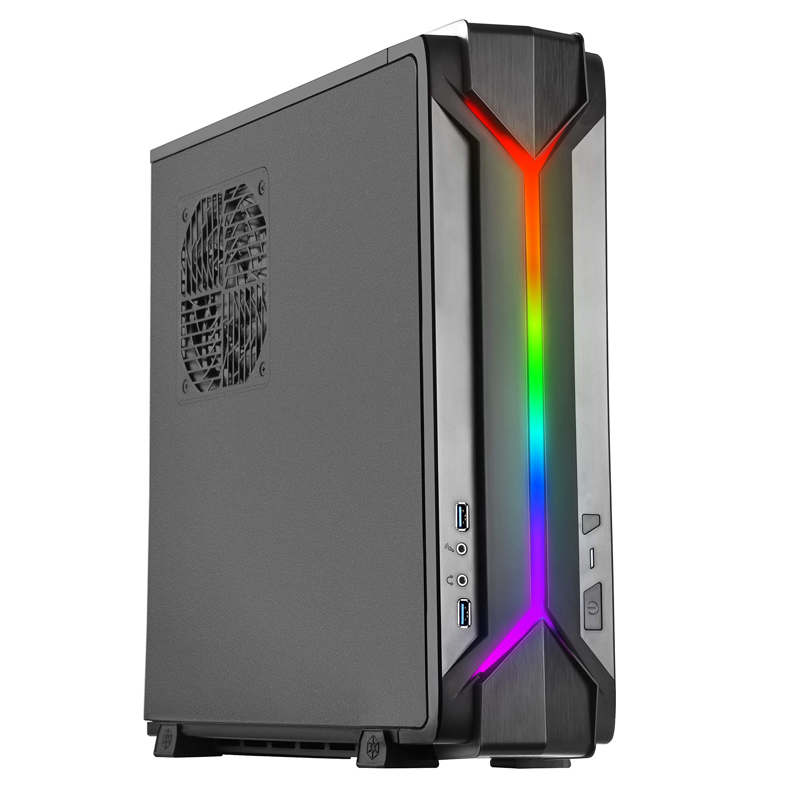 SilverStone Technology Slim Computer Case For Mini-Itx Motherboards With Integrated ADDRessable RGB Lighting (Sst-Rvz03B-ArGB-Usa)