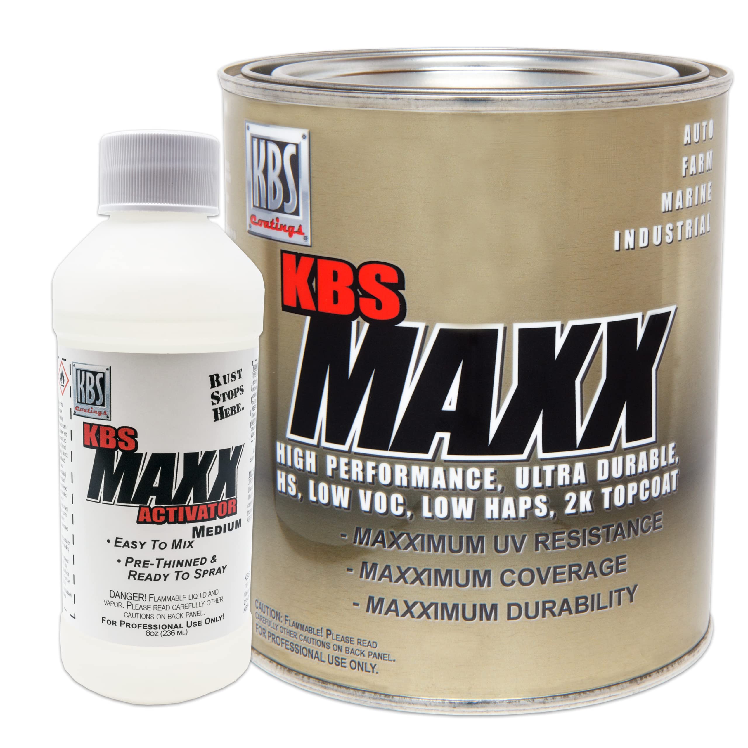 KBS MAXX Clear Quart - Satin Sheen - UV Stable 2K Durable Clear Coat Paint