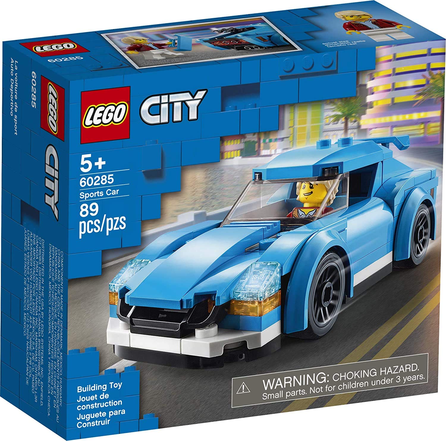 LEGO City Sports Car 60285 Building Kit; Playset for Kids, New 2021 (89 Pieces)