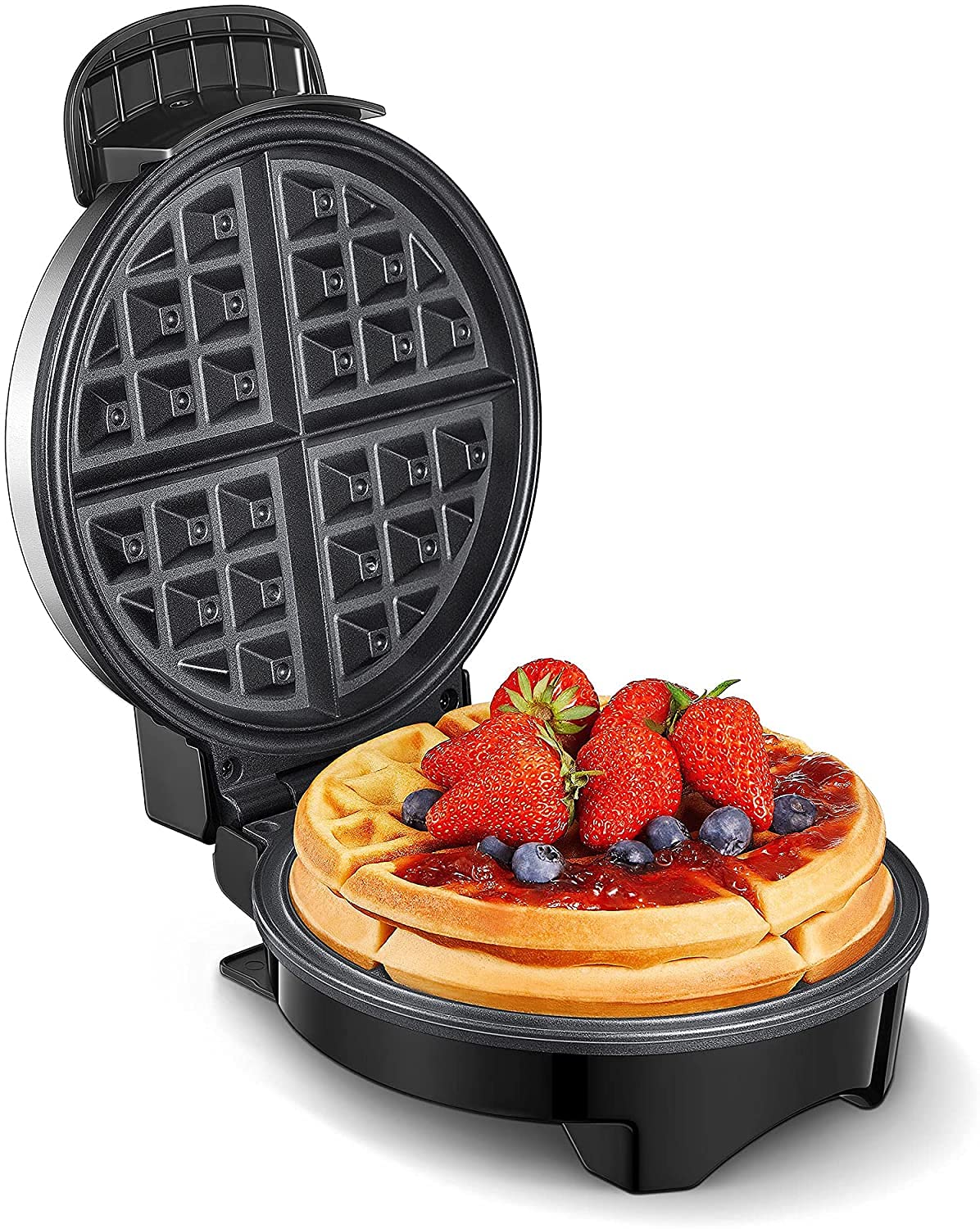 Waffle Maker Iron Machine, 850W I Electric American Waffle, Non-Stick Coating I Recipes I Deep Cooking Plates I Adjustable Temperature Control - Stainless Steel Mould [Energy Class A+++]