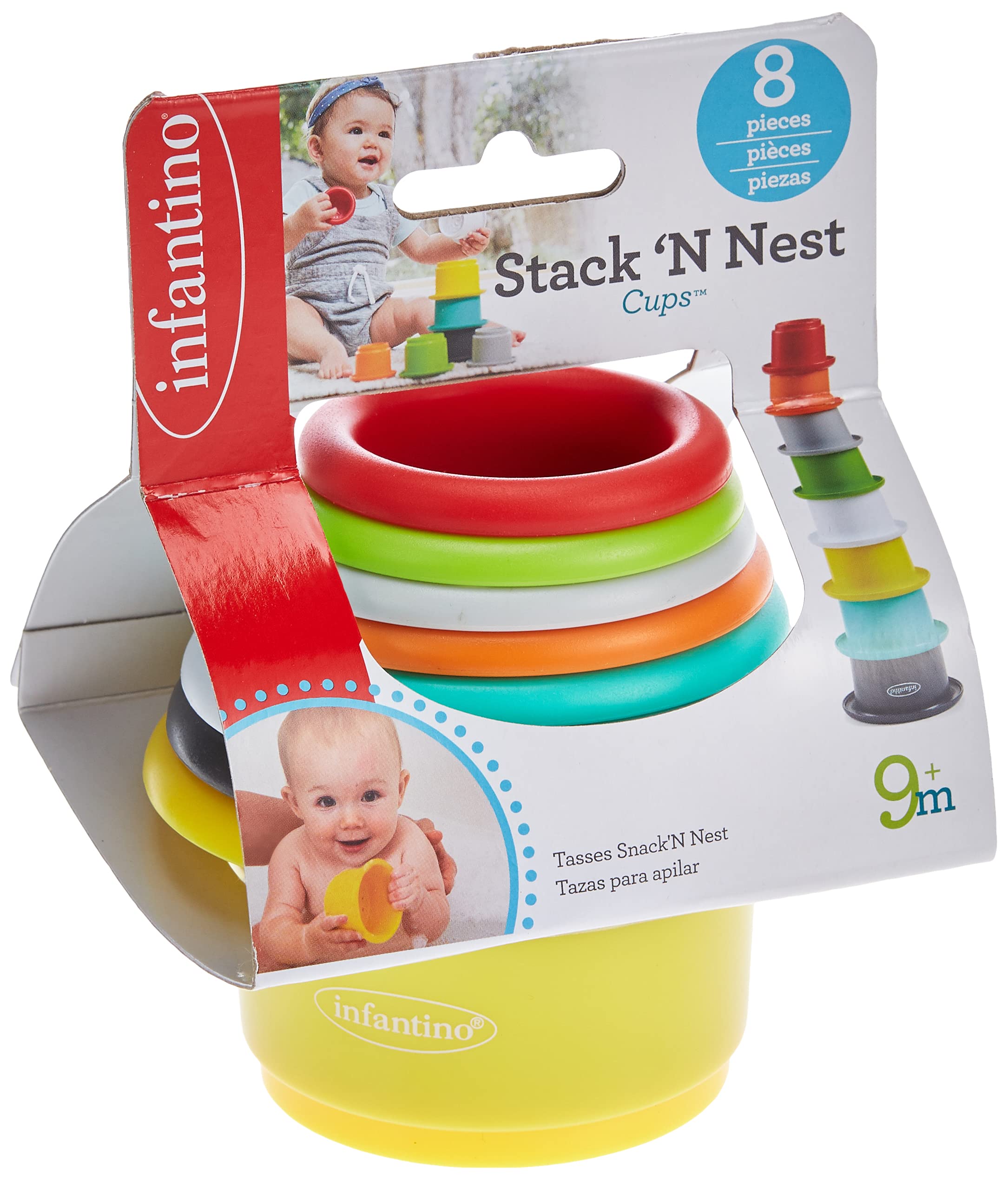 Infantino Stack'N Nest Cups |Baby Activity , Learning & Developing Toys|, M