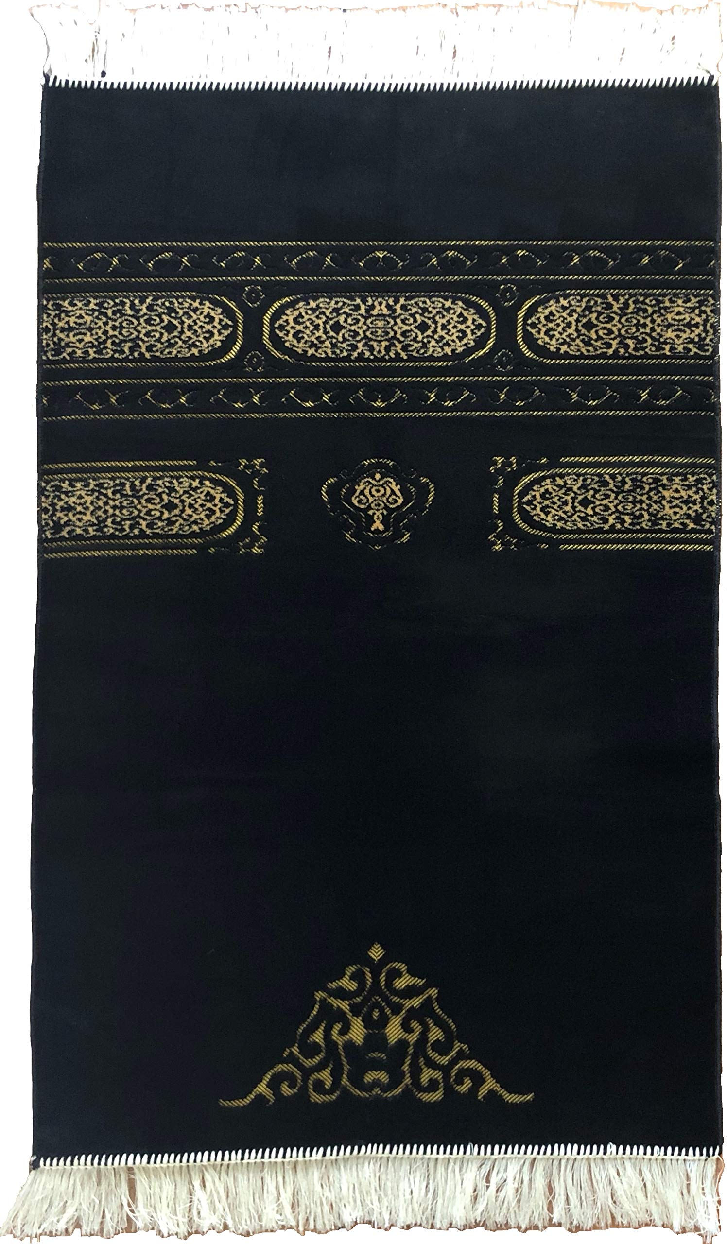 Prayer Mat/Rug - Janamaz - Sajda - سجادة صلاه - جائے نماز - نماز آسنوں - प्रार्थना आसनों - seccade (Black)