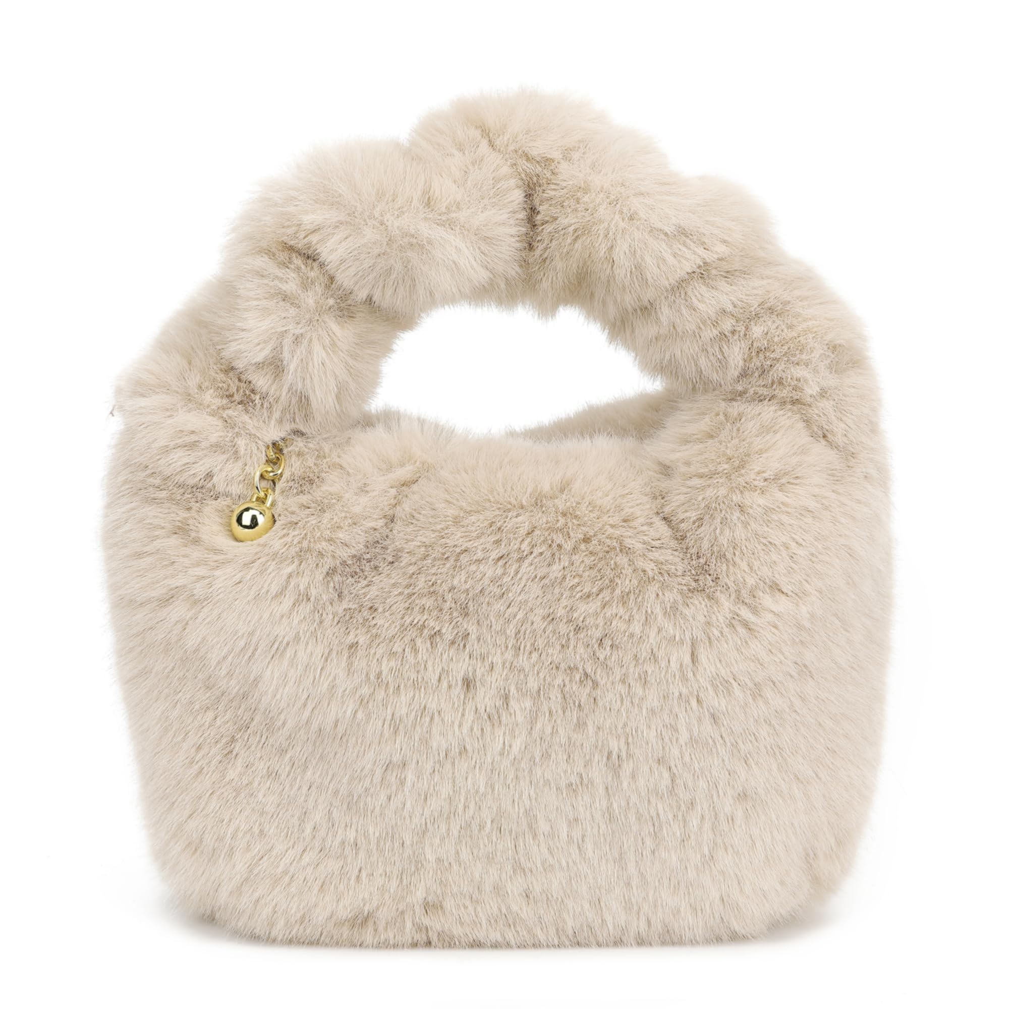 ScarletonFaux Fur Crossbody Bags for Women, Fluffy Top Handle Shoulder Bag, Fuzzy Purses for Women with Chain Strap, H2096