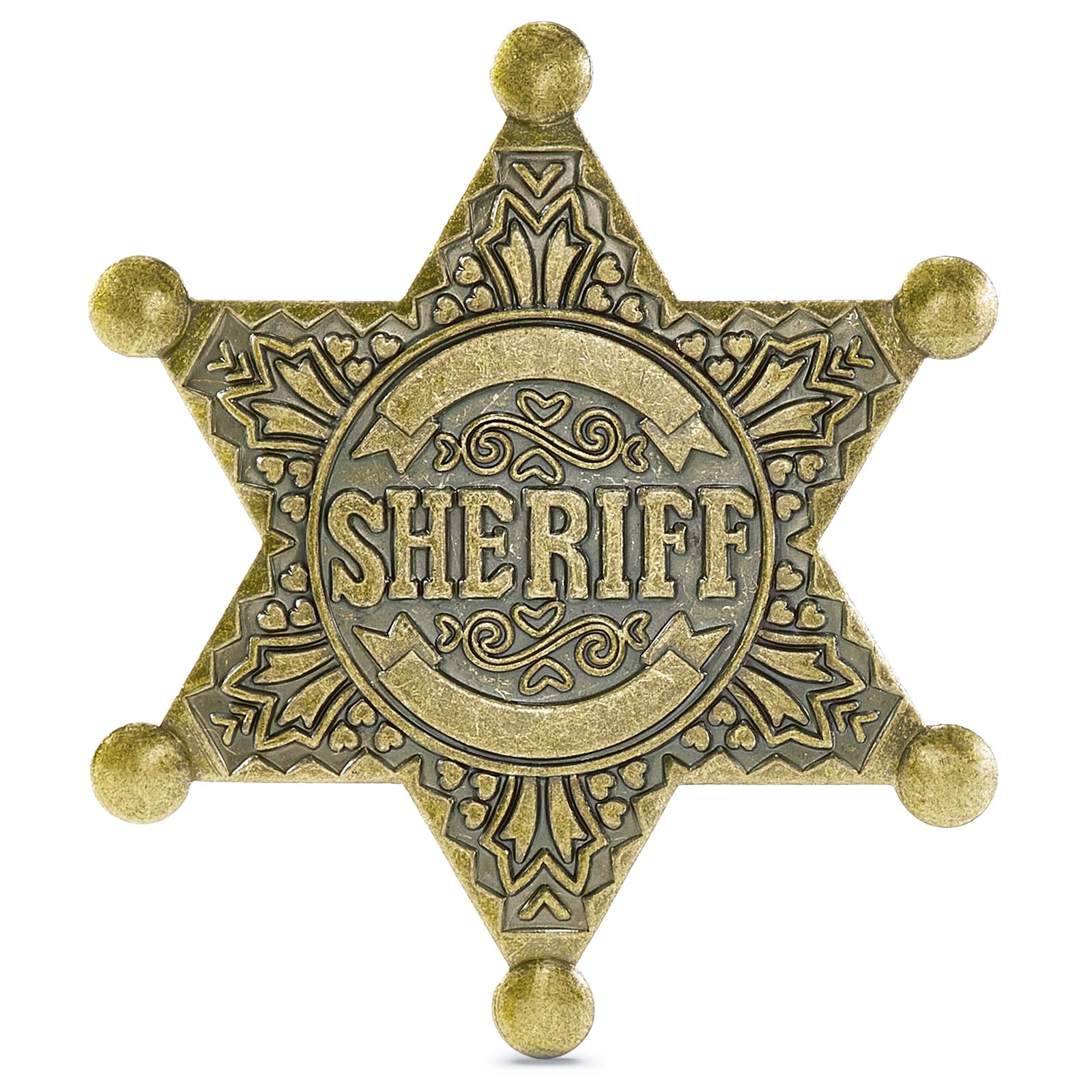 Sheriff Badge, Made of Metal, Police Badge Pin, Western Cop Star Badge, Old West Prop