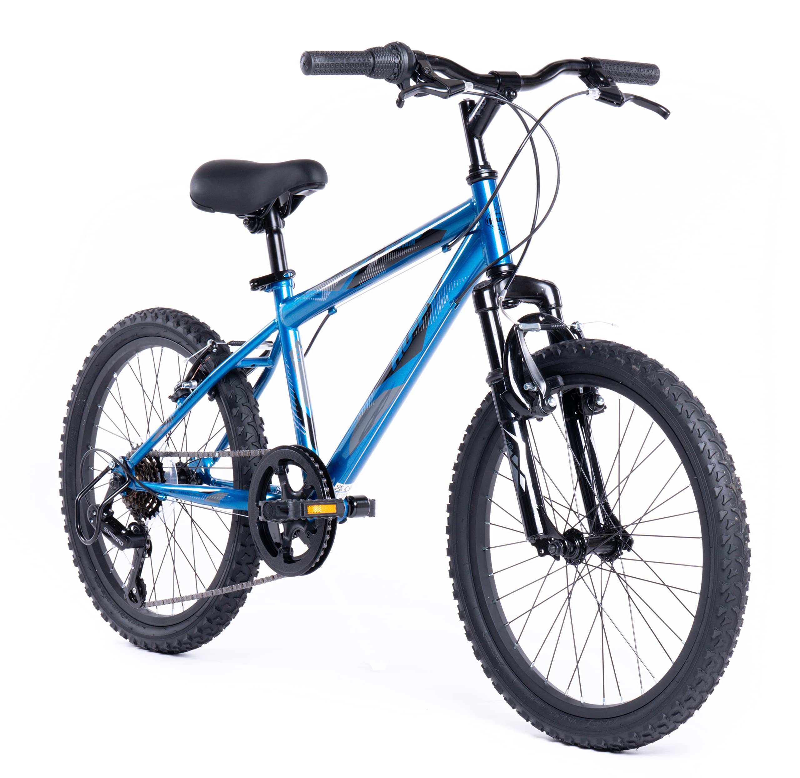 Huffy Stone Mountain Junior Boys Hardtail Mountain Bike 20 Inch Wheel 6 Speed Metallic Blue 6-9yrs