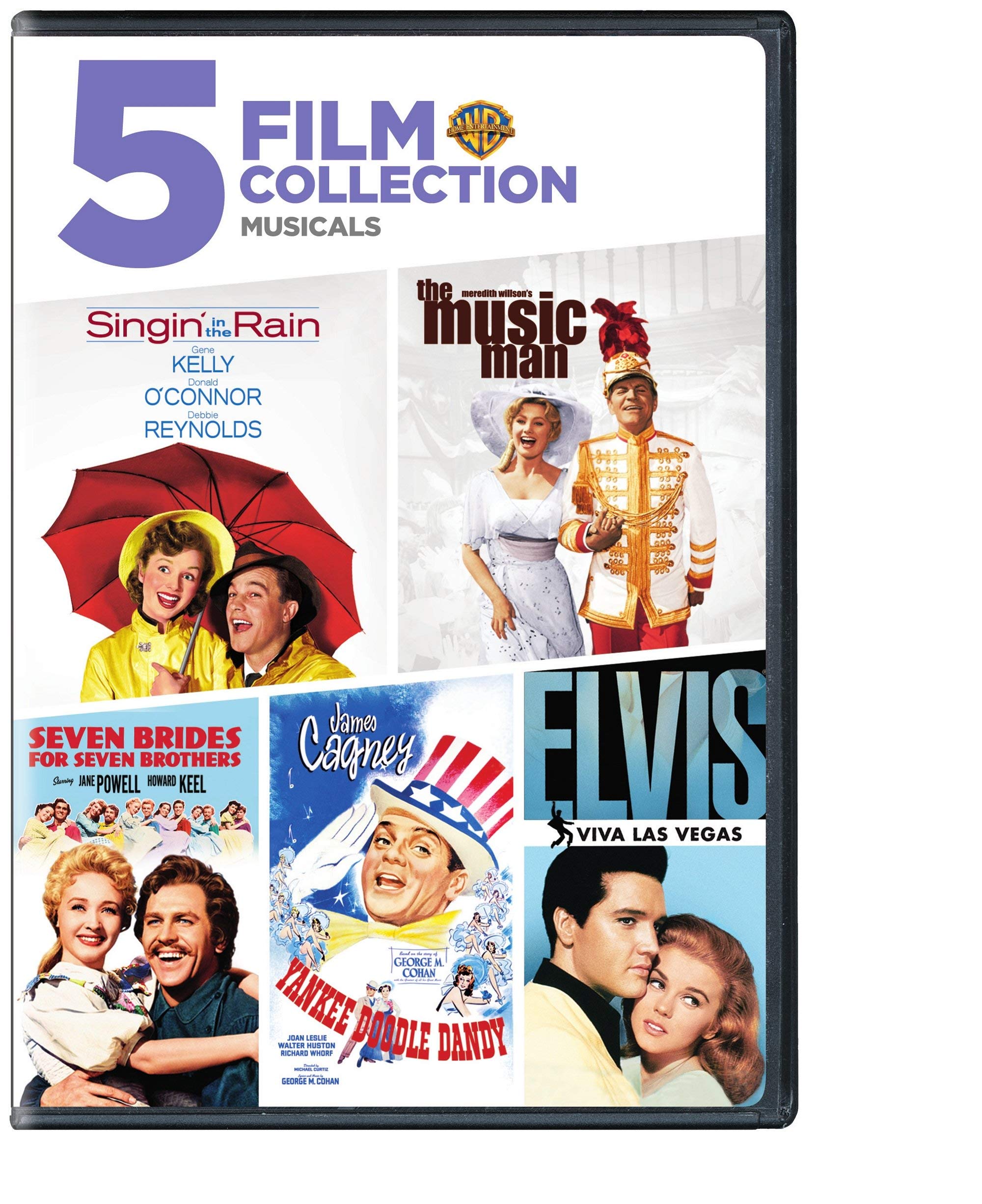 5 Film Collection: Musicals (Singin' in the Rain / The Music Man / Seven Brides For Seven Brothers / Yankee Doodle Dandy / Elvis-Viva Las Vegas)