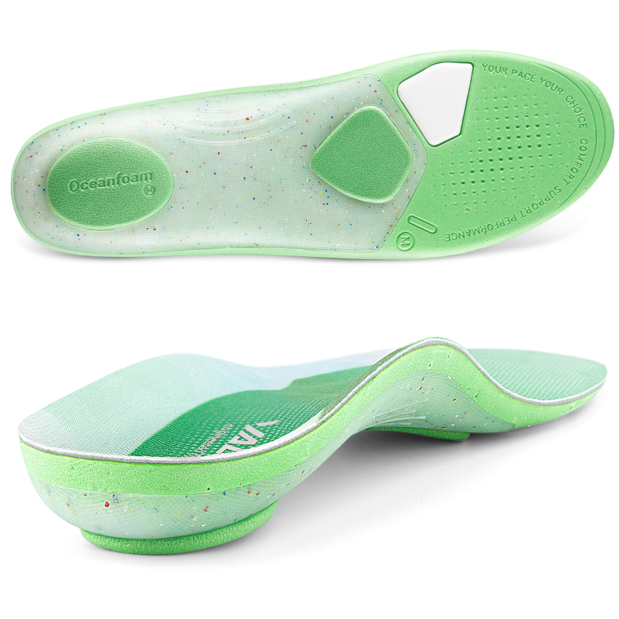 VALSOLEVALSOLE Orthopaedic Insoles for Men and Women (Green, 41.5-44 EU-27.8 cm)