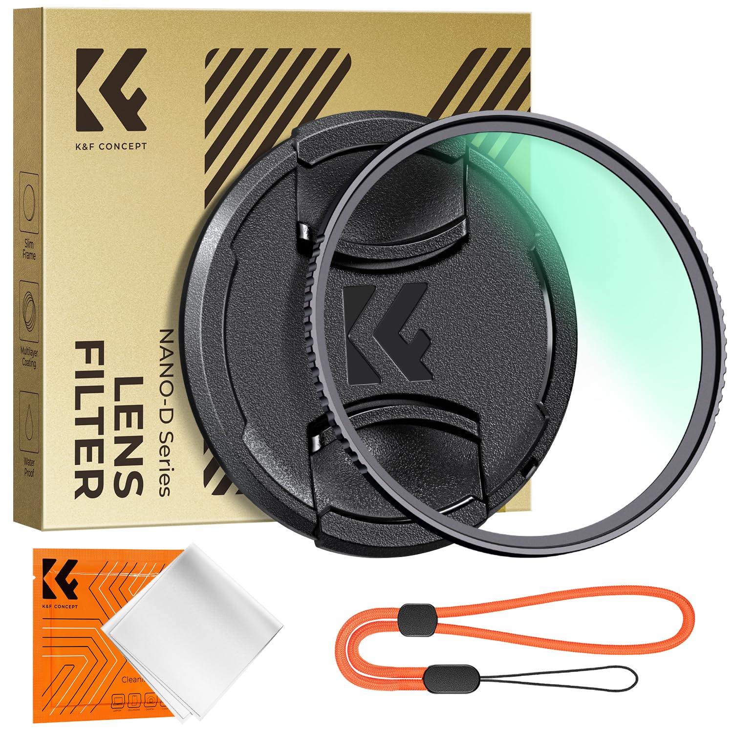 K&F Concept 77MM UV Filter, Ultra Slim, Japan Optics, Multi Coated, with Lens Cap (Nano-D Series)