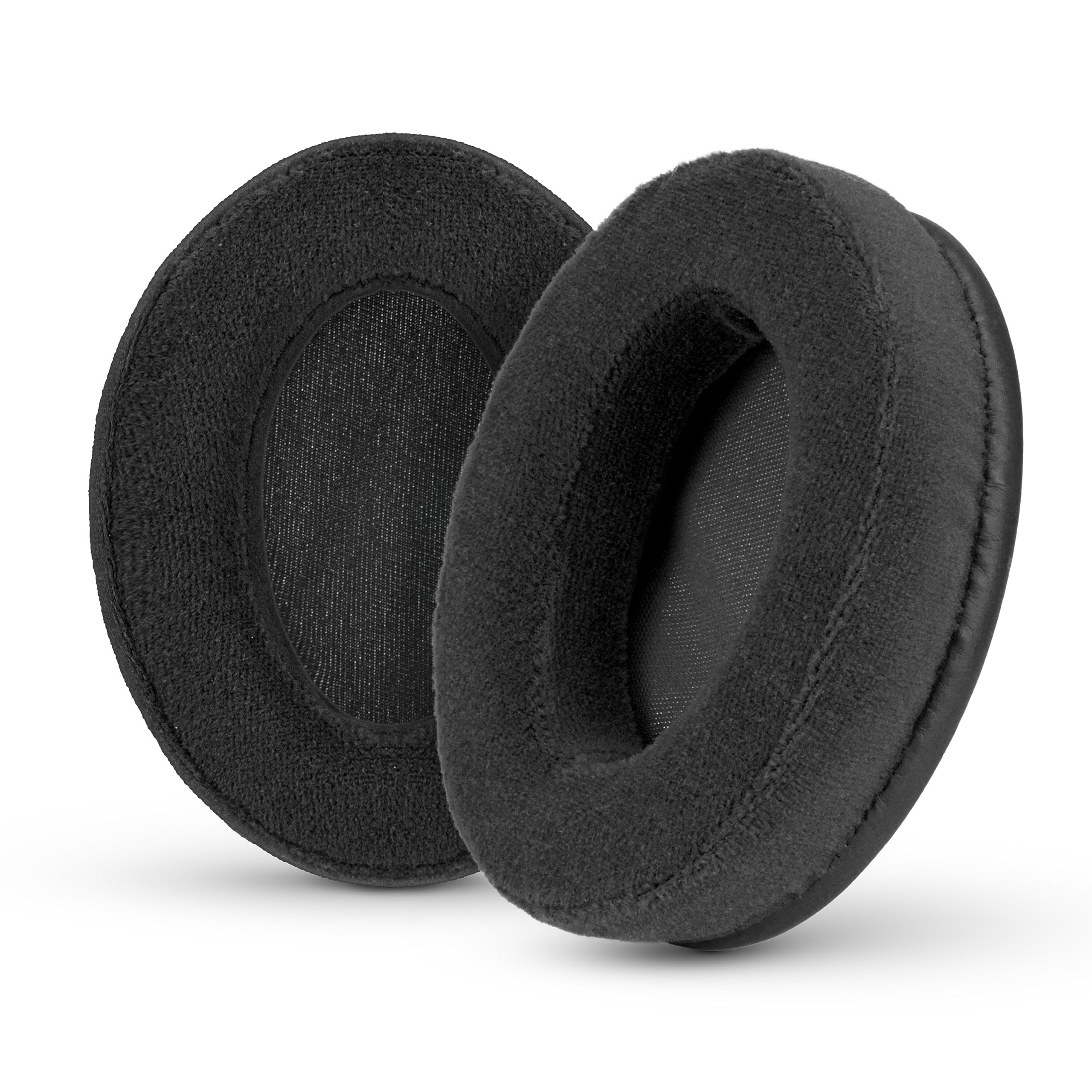 BRAINWAVZReplacement Memory Foam Earpads - Suitable For Many Headphones - AKG, HifiMan, ATH, Philips, Fostex, Grado, Sony ear pad (Black Velour)