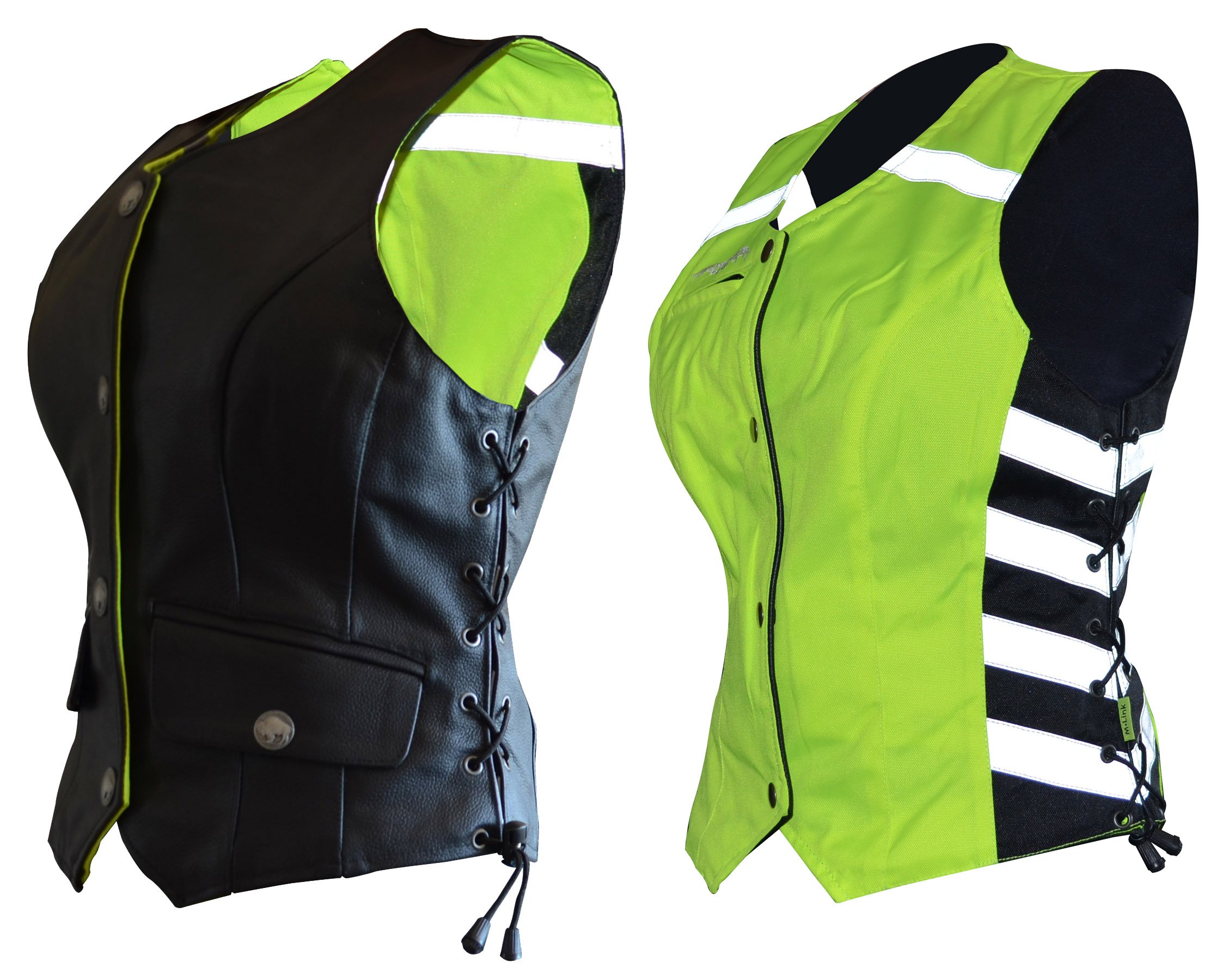 Missing Link Women&#039;s G2 D.O.C. Reversible Safety Vest (Black/HiViz Green, Medium)