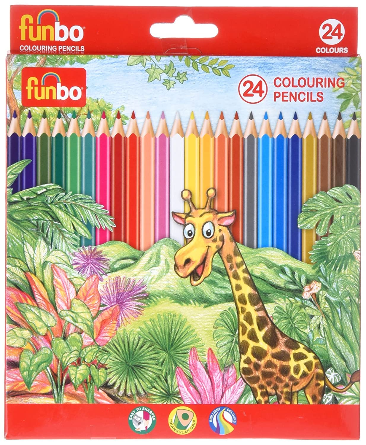 Funbo Coloring Pencils 24 Colors, Multicolor