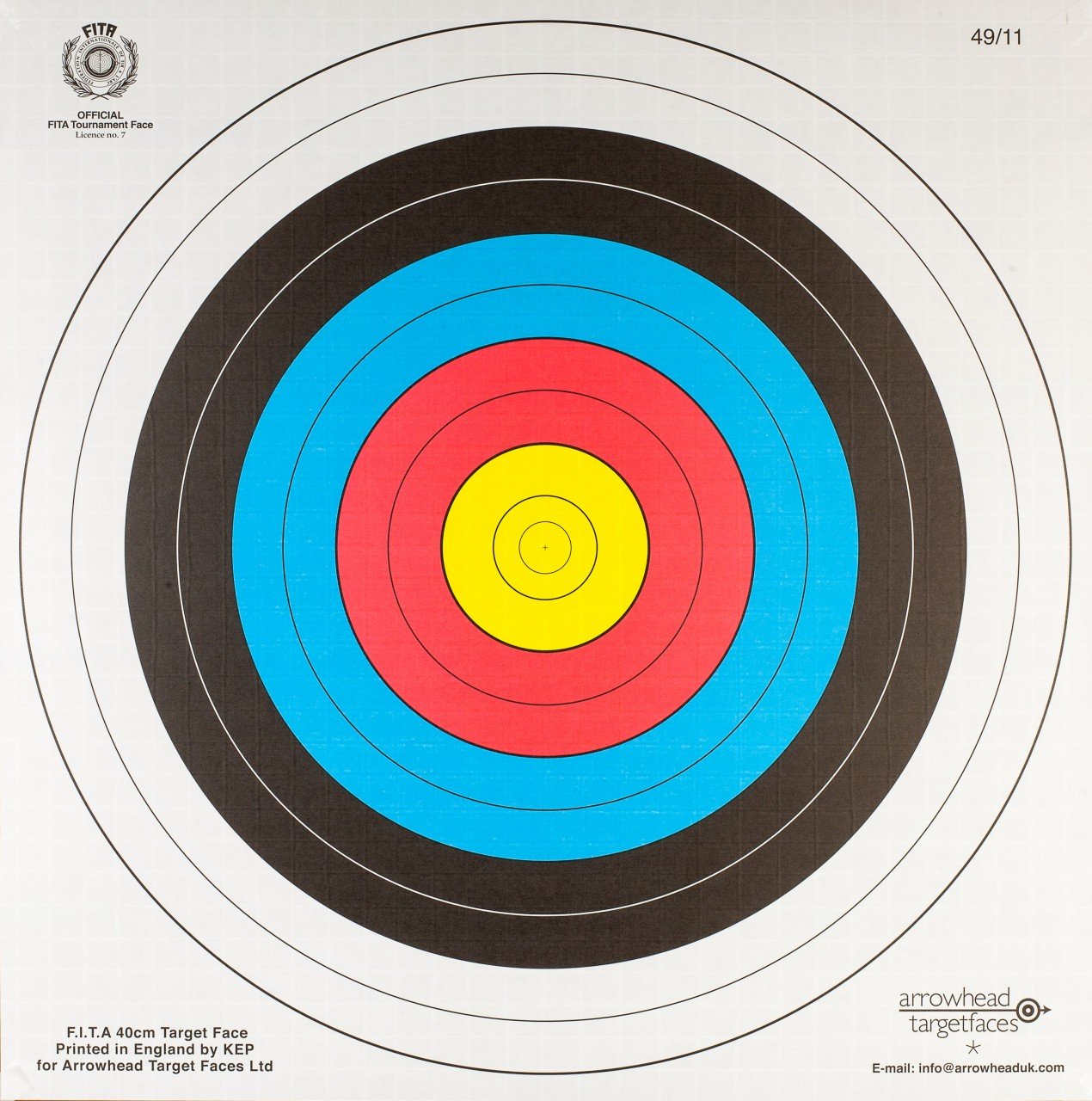 VOCLO 80CM HEAVY DUTY FITA APPROVED ARCHERY PAPER TARGETS X20 + 4 TARGET PINS