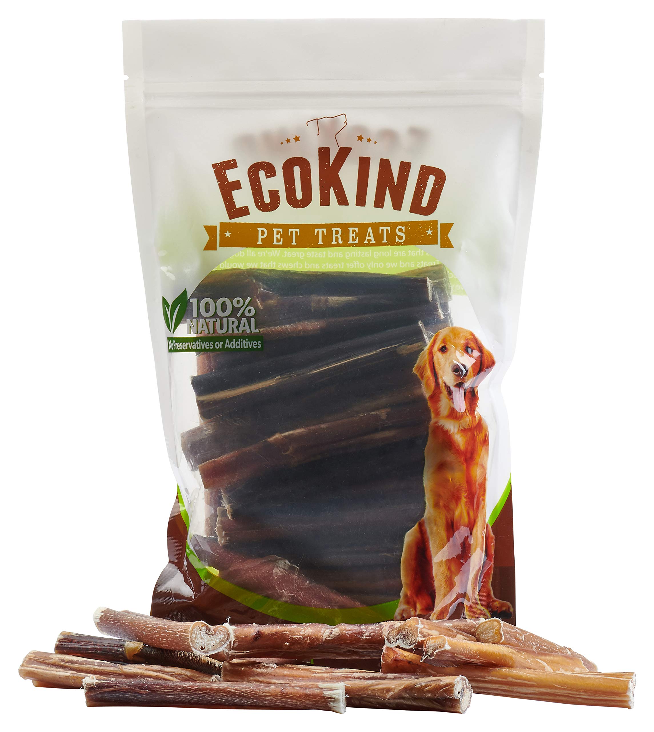 EcoKind Pet Treats All-Natural Premium 4 Inch Bully Sticks for Dogs | 16 Oz. Bag | Delicious Protein Rich Dog Chews